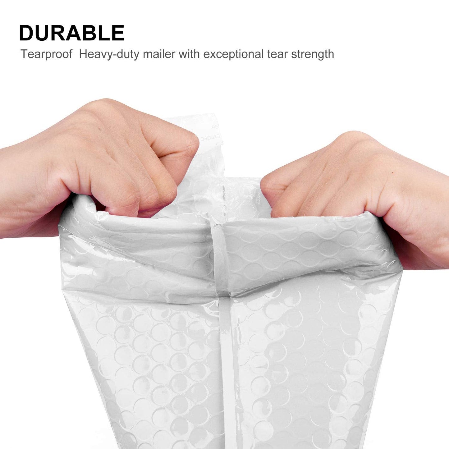 TONESPAC Bubble Mailers, 25Pcs 7x10 Inch Small Padded Envelopes, White Bubble Envelopes Bags Waterproof Self Seal Bubble Wrap Envelopes for Shipping, Mailing, Packaging(Thank You, #0 7x10 inch)