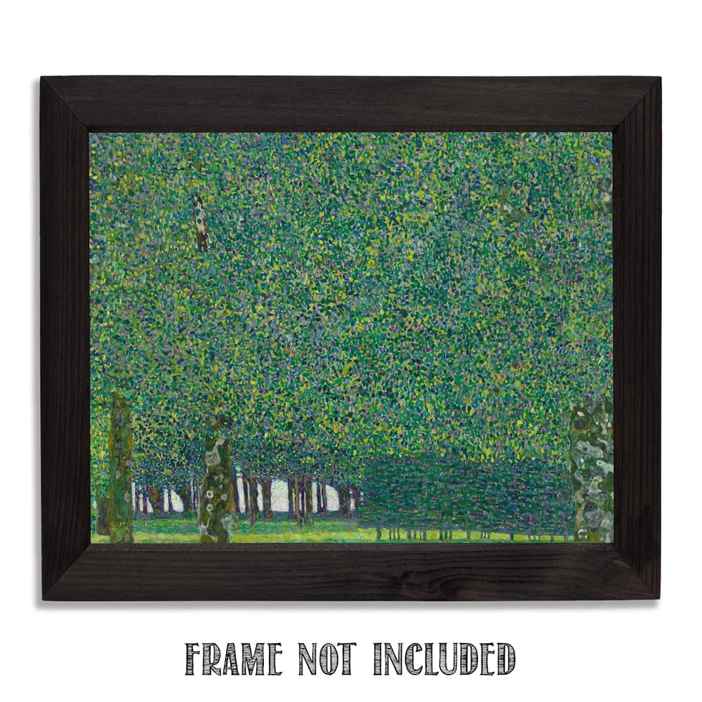 Gustav Klimt The Park 11x14 Unframed Print – Nature-Inspired Fine Art Reproduction, Abstract Forest Painting for Peaceful Home, Office, or Meditation Space Décor