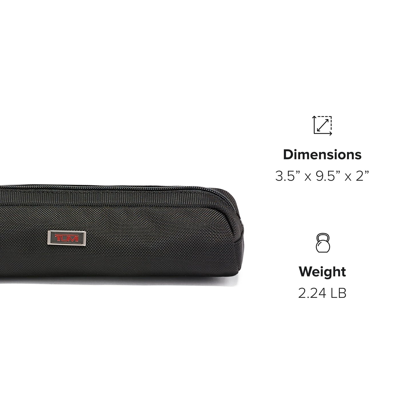 TUMI - Alpha Electronic Cord Pouch - Slim Zip Entry Travel Tech and Cable, Charger and Small Accessory Organizer - Black