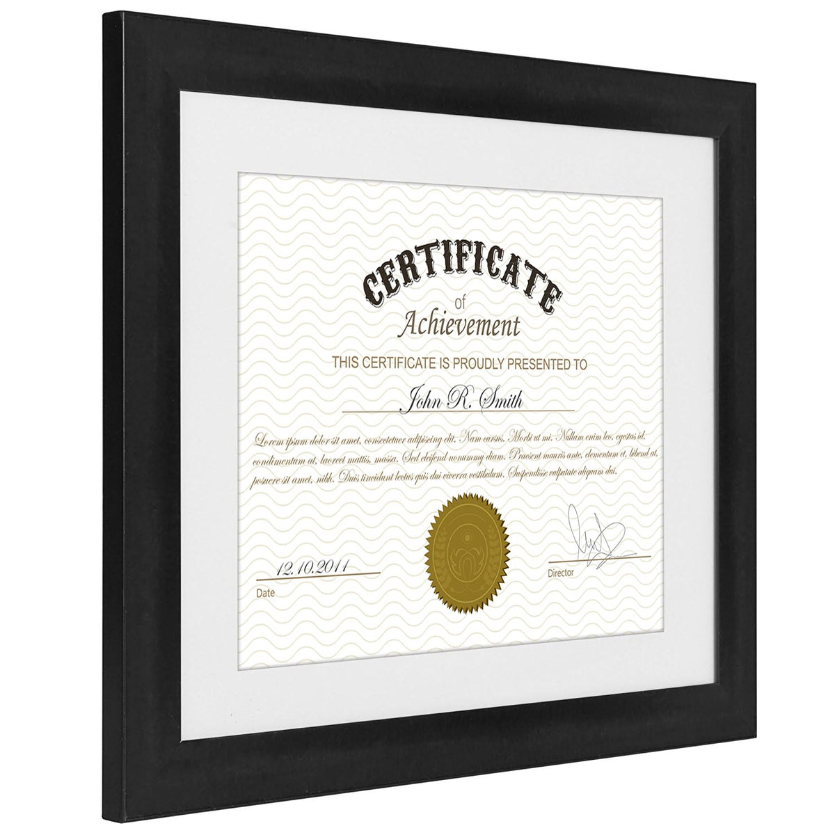 Americanflat 11x14 Diploma Frame with Shatter-Resistant Glass - Set of 2 - Use as 8.5x11 Frame with Mat or Display 11x14 Documents Without Mat - Certificate Frames with Engineered Wood - Black