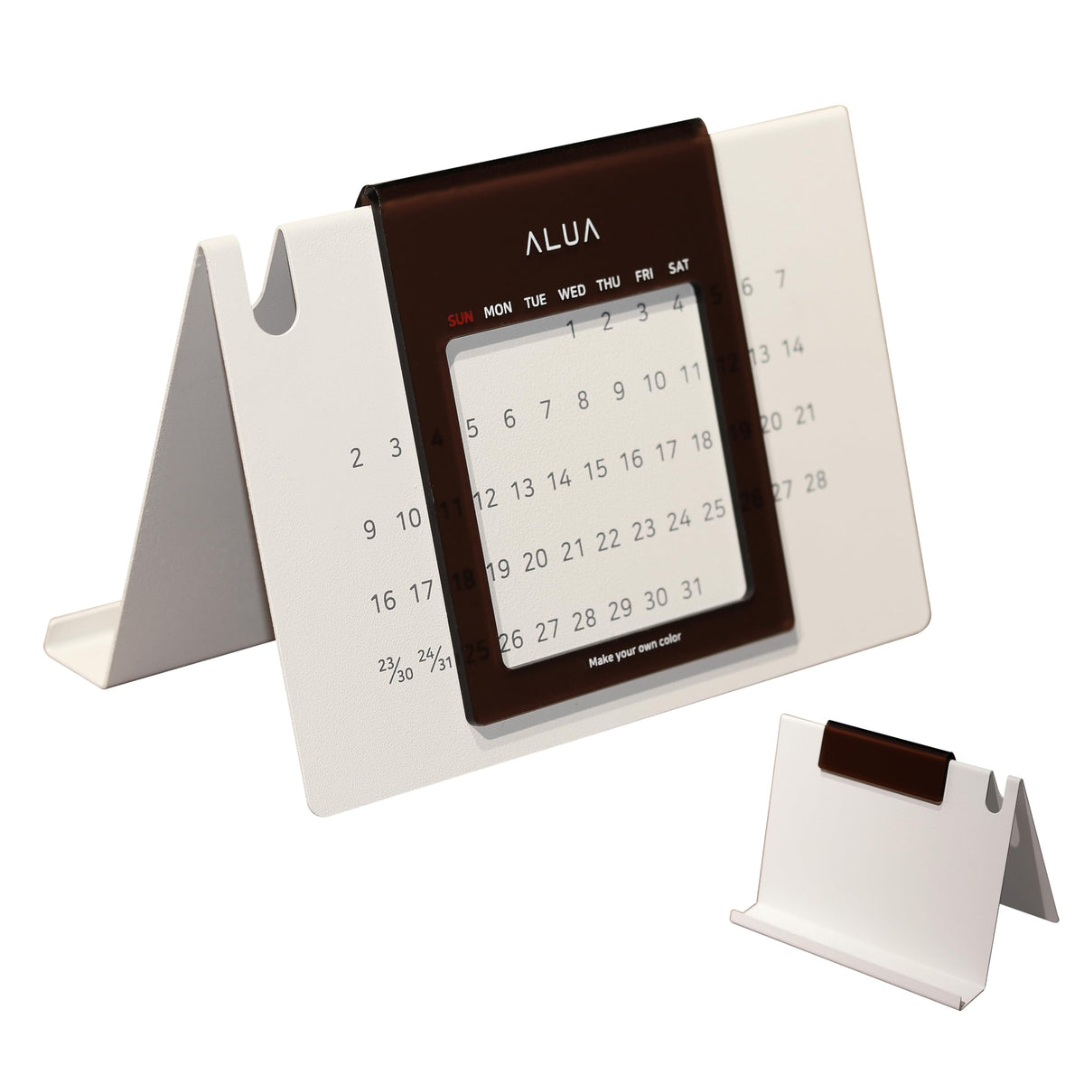 ALUA - Perpetual Calendar Premium Desk Calendar Reusable Yearly Planner Eco-Friendly and Timeless Design (Sand Cream)