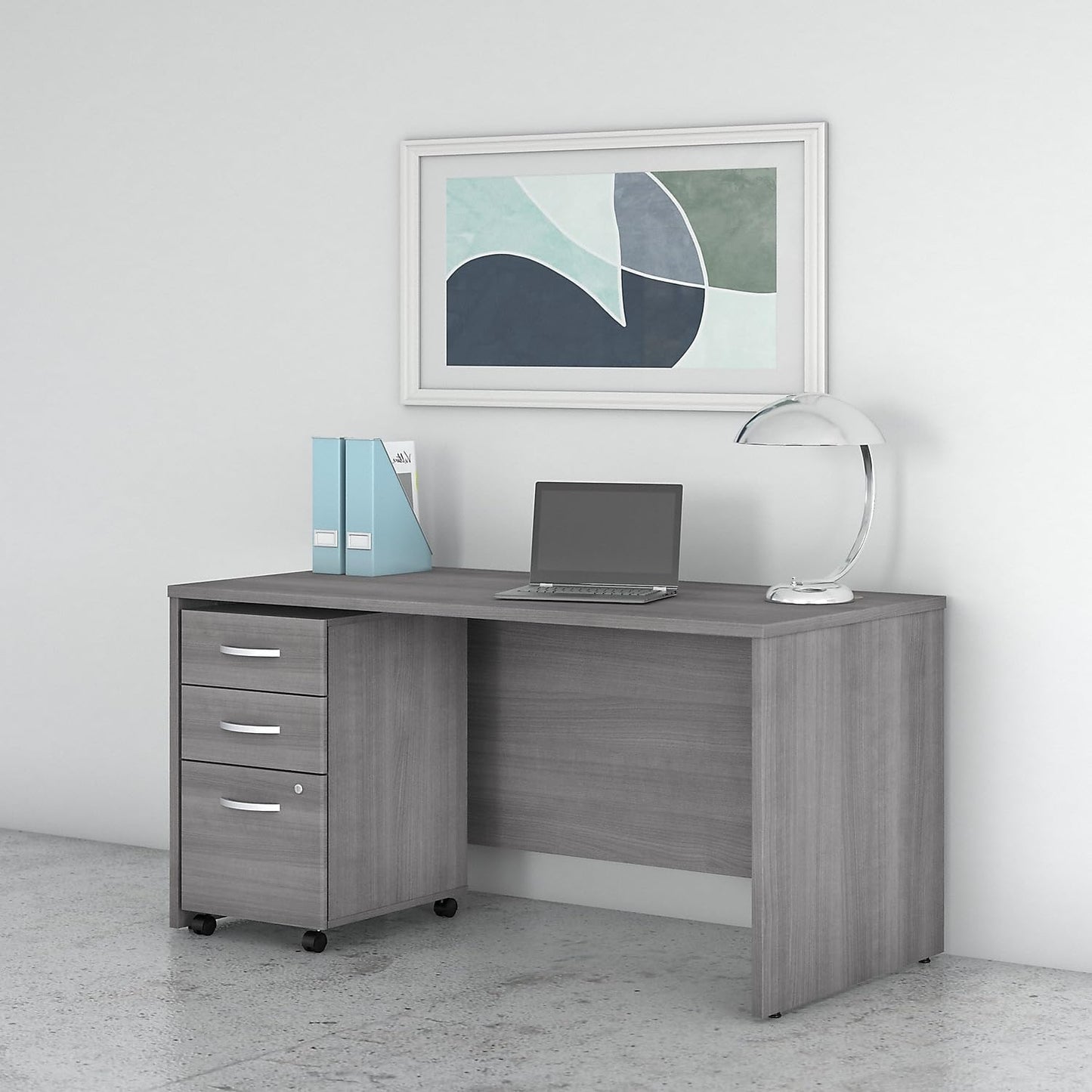 Bush Business Furniture Studio C 60W x 30D Office Desk in Platinum Gray