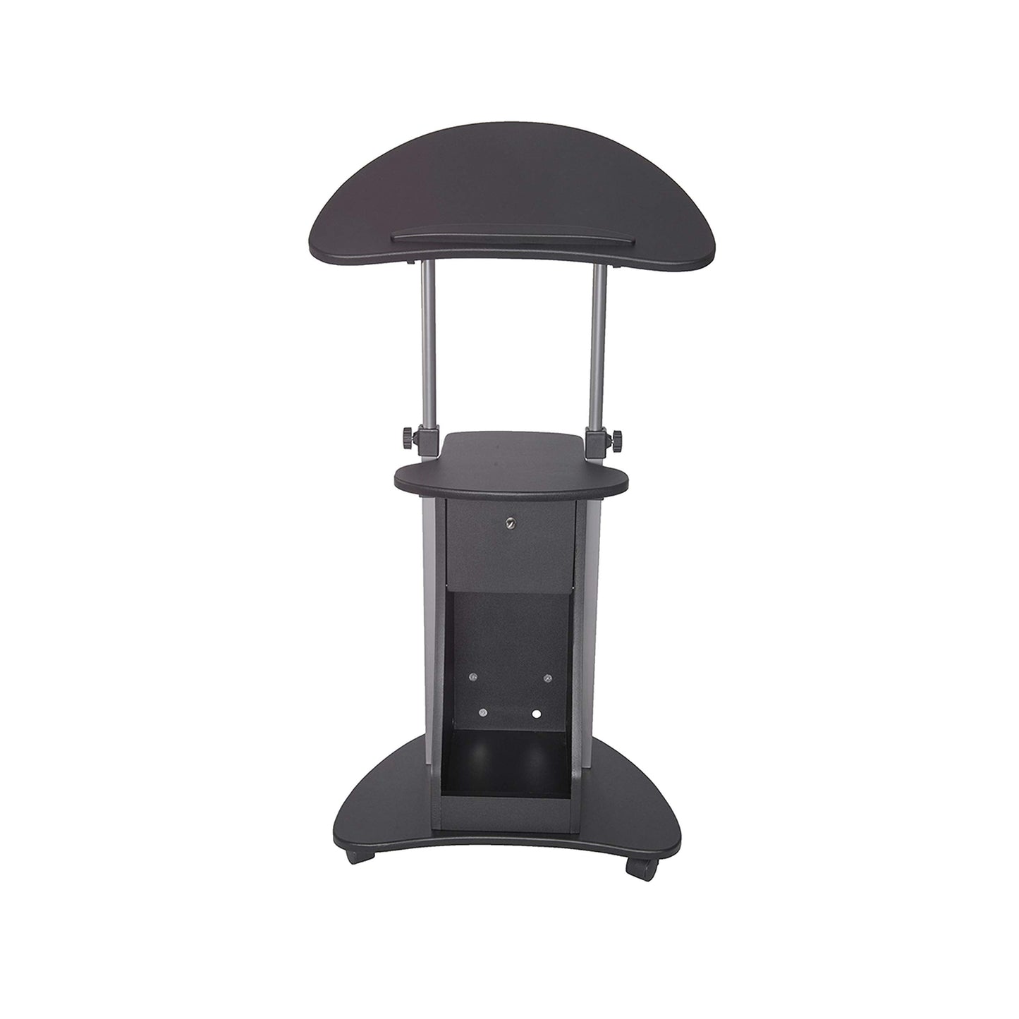 Techni Mobili Sit-to-Stand Mobile Medical Laptop Computer Cart, Black, Adjustable Height, B005