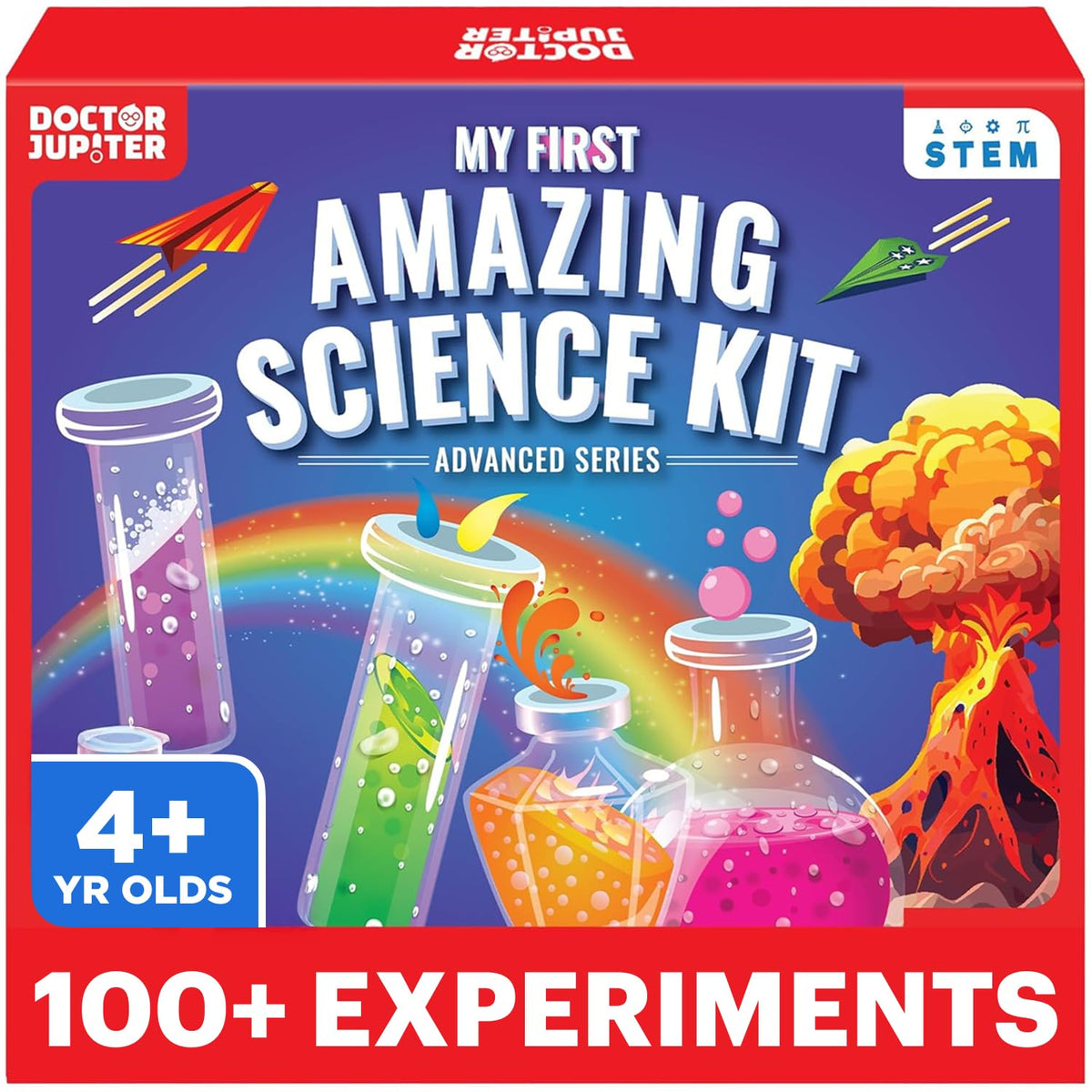 Doctor Jupiter My First Amazing Science Kit for Kids Ages 4-5-6-7-8 Ideas for 4+ Year Old Boys & Girls | Learning & Educational Projects | STEM Toy with 100+ Experiments