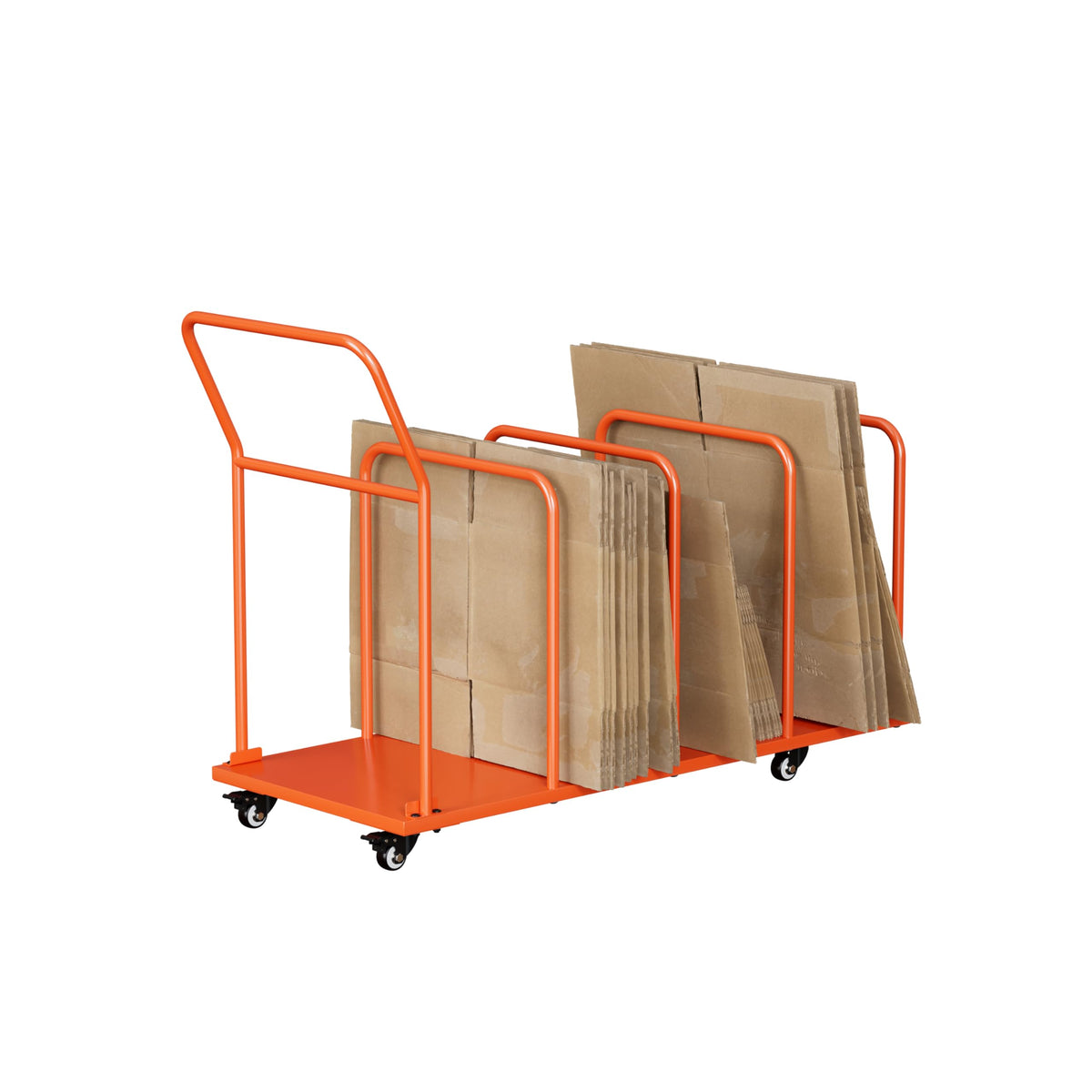 WYJREES Carton Storage Rack, Cardboard Box Organizer, 500LBS Carton Stands Cart, Heavy Duty Cardboard Boxes Storage Rack with Wheels, Carton Cart Stand for Warehouse