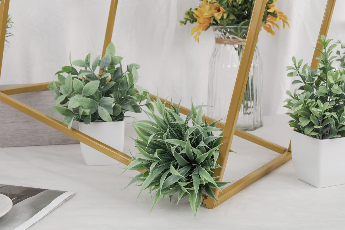 Der Rose 6 Pack Fake Plants Small Artificial Plants Faux Plants Indoor for Home Bathroom Bedroom Living Room Classroom Decor