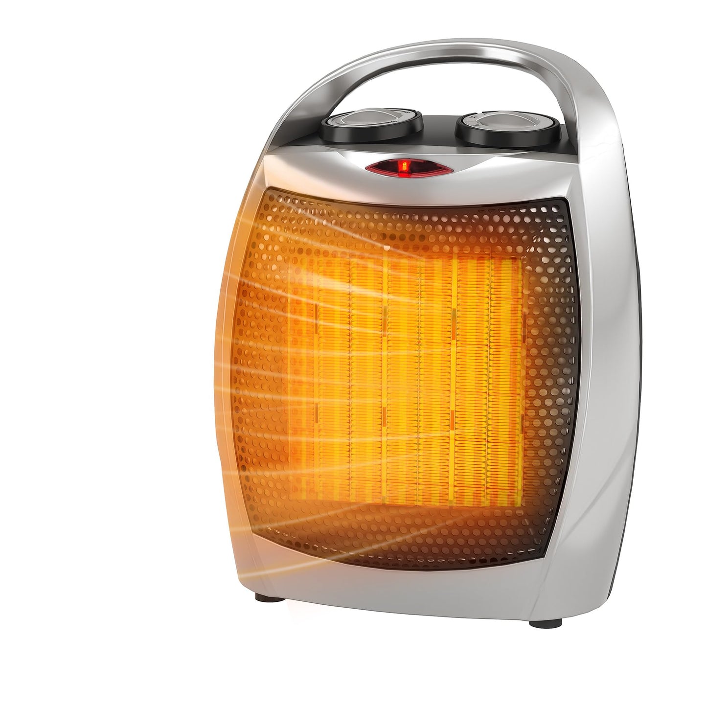 Takywep Small Space Heater, 1500W/750W Portable Electric Space Heater, PTC Fast Heating Ceramic Room Heater with Overheat & Tip-Over Protection Office Room Desk