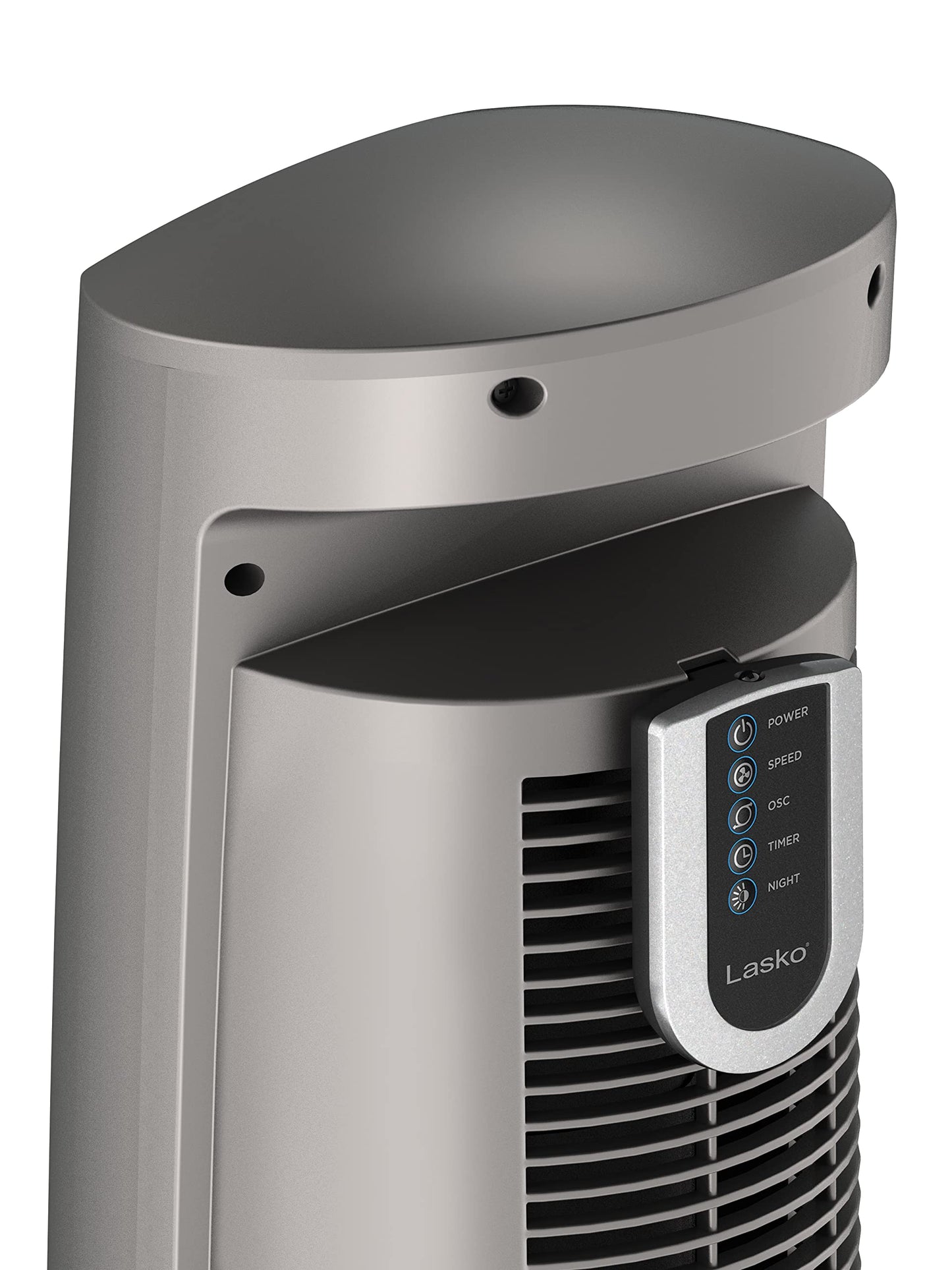 Lasko Oscillating Tower Fan with Remote, Quiet Floor Fans for Bedroom, 42", Woodgrain and Grey, T42954