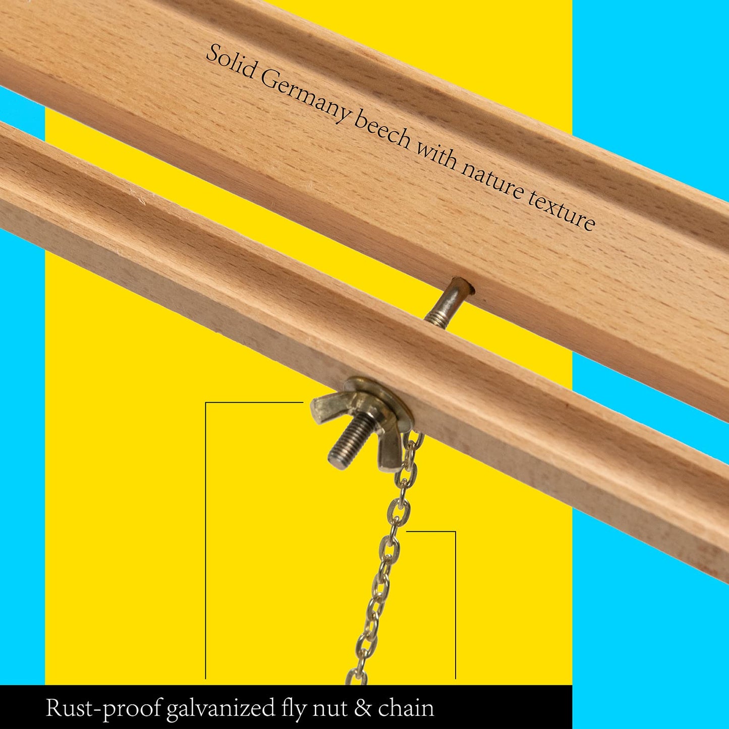 MEEDEN Wood Easel Stand for Display: Wooden Display Tripod Stand for Posters Pictures Paintings - Wedding Decor Holder for Welcome Sign