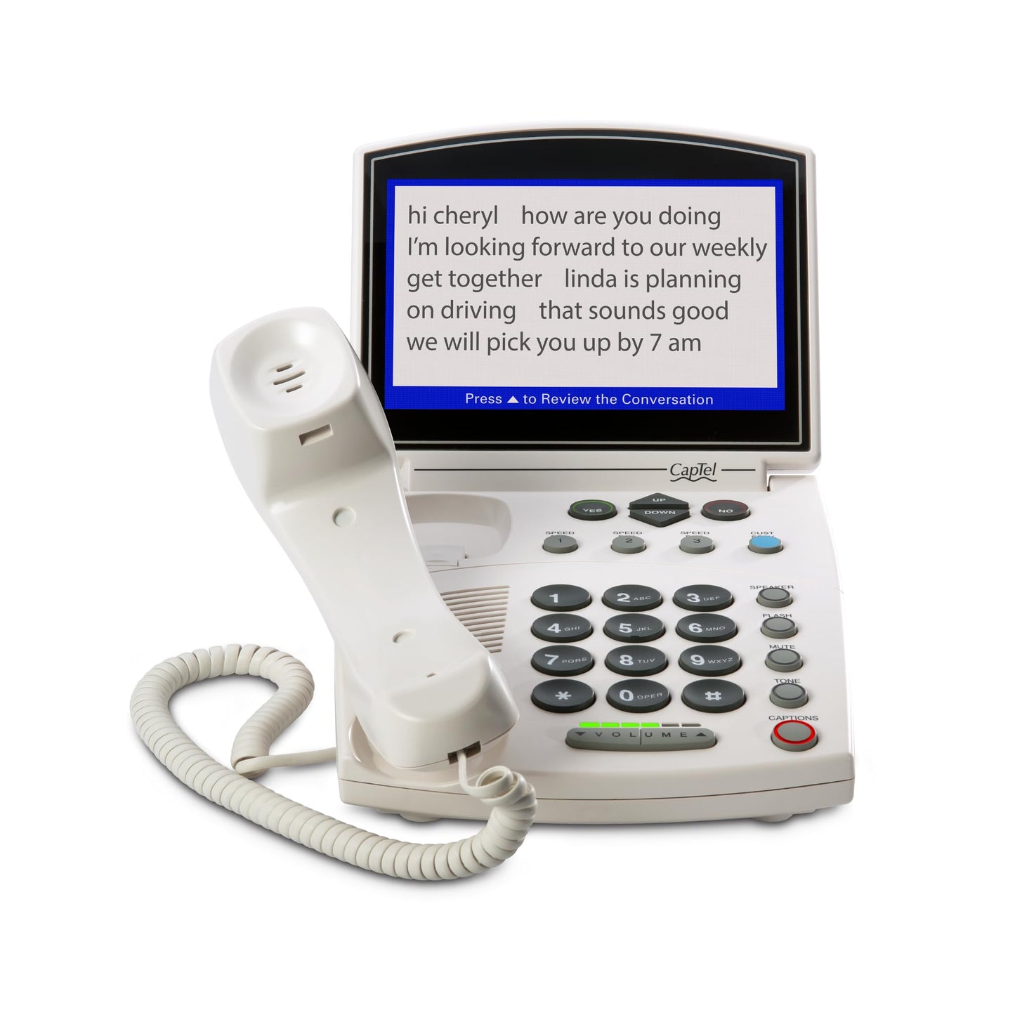 Hamilton CapTel 840i Captioned Telephone, Hearing Impaired Phones, Auto/Assisted Captions & Volume Control up to 40dB, Conventional Button Menu Navigation, Wi-Fi, Answering Machine & Speakerphone