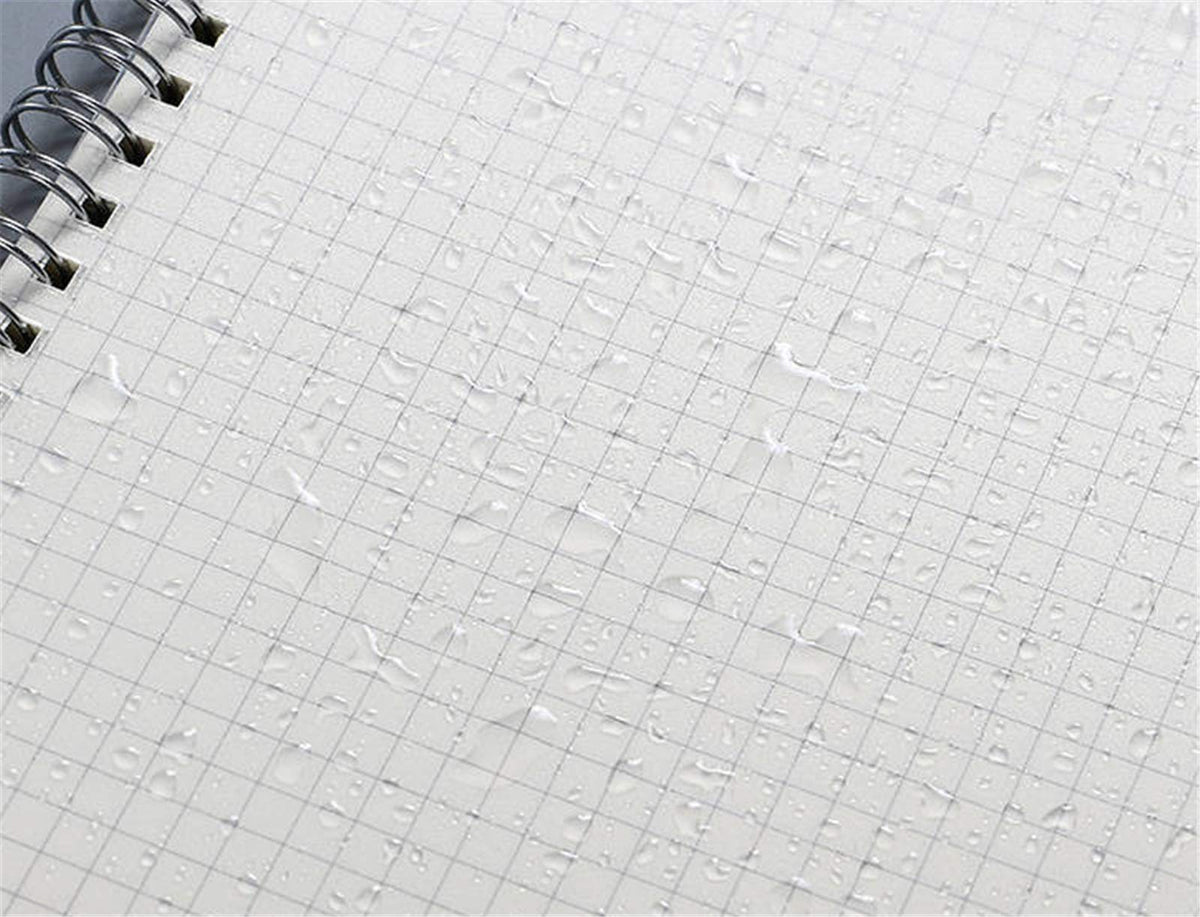 Yansanido Spiral Notebook, 4 Pcs 10.1 Inch x 7.6 Inch B5 Thick Plastic Translucent Frosting Hardcover Graph Paper 80 Sheets -160 Pages Journals for Study and Notes (B5 7.3"X 10"-Grid 4pcs)