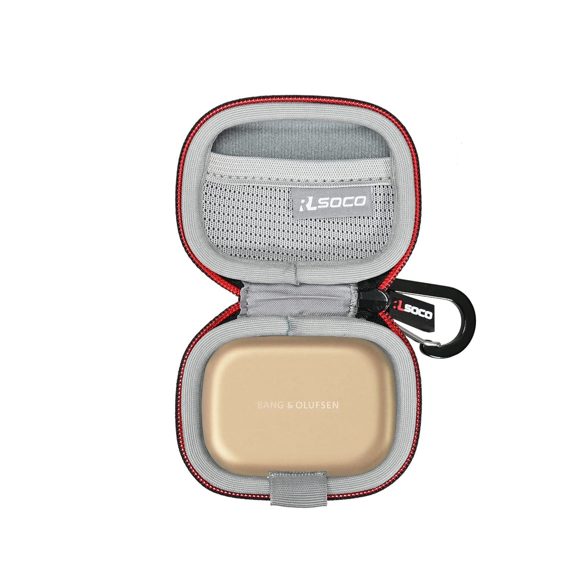 RLSOCO Hard Case for Bang & Olufsen Beoplay EX/Beoplay Eleven Wireless Bluetooth Earphones | Shockproof, Dustproof, Water-Resistant Storage Pouch with Sturdy Metal Hook (Case Only)