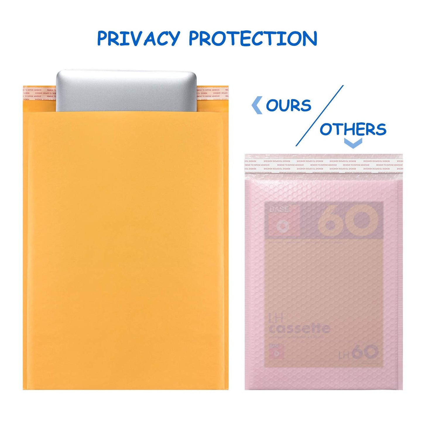 Pacific Mailer Bubble Mailer #0 Kraft Bubble Mailers Strong Adhesion Padded Envelopes Packaging for Small Business [7.25x9 (Usable Size 6.5"x9"), Self Seal, Pack of 50]