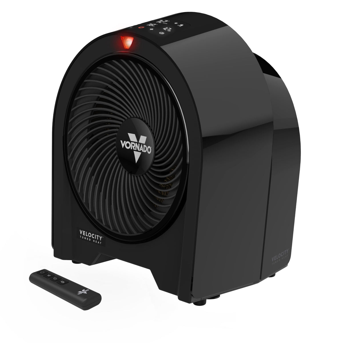 Vornado Velocity 5R (2025) Whole Room Space Heater with Remote, LED Touch Controls, Digital Thermostat, Locking Controls, 1-12 Hour Timer, Automatic Climate Control, Powerful Heater for Bedroom, Black