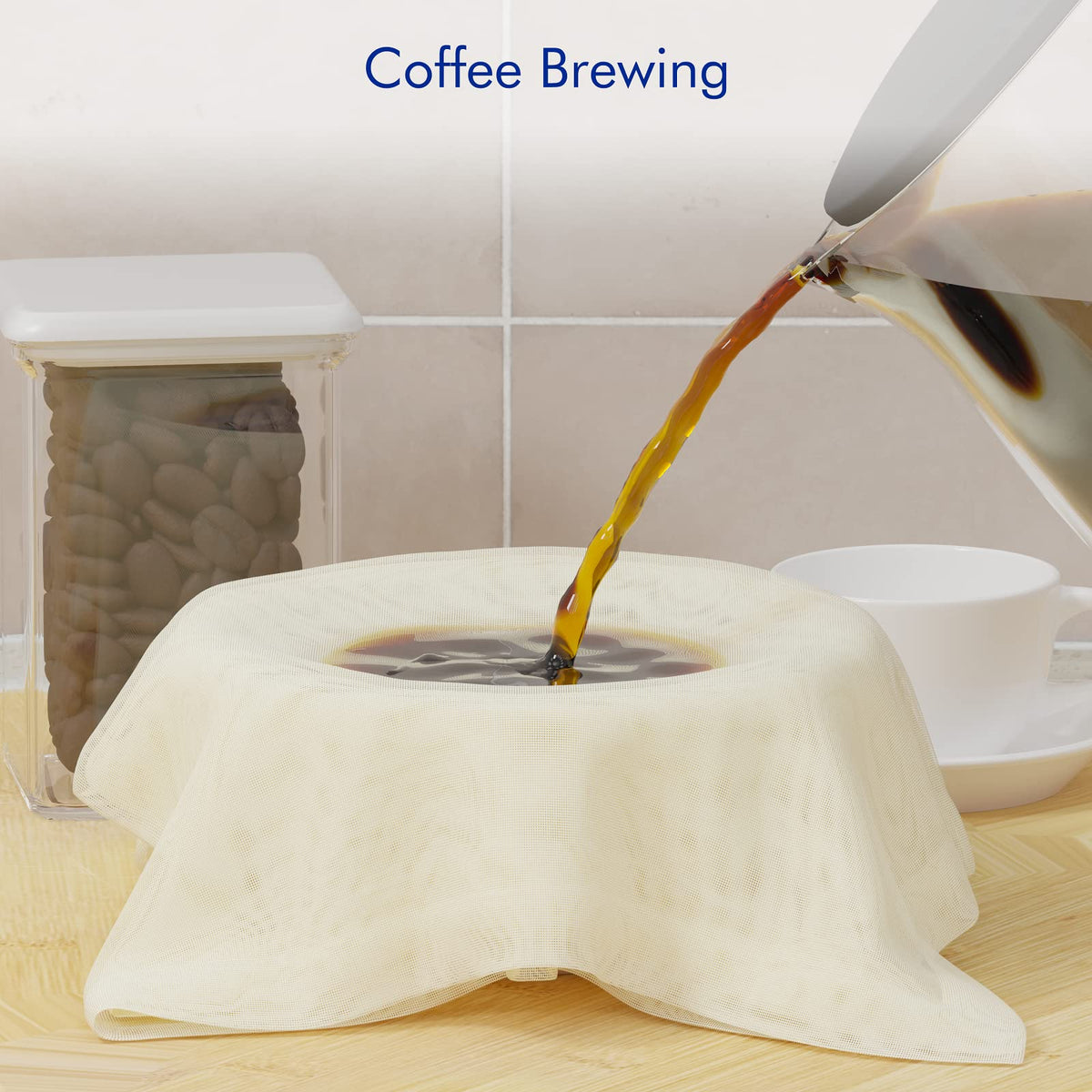 8 PCS Reusable Cheesecloth, Grade 100, 20x20 Inch Hemmed Cheese Cloth for Straining Craft, 100% Cotton Unbleached Cloth Strainer for Cooking, Baking, Juicing, Cheese Making