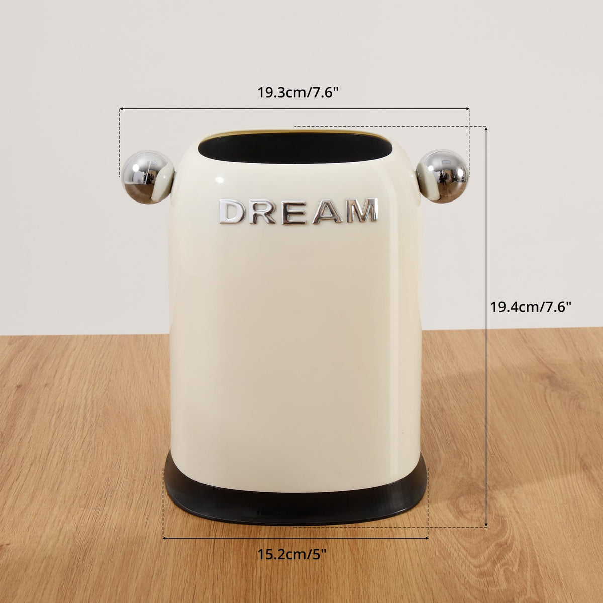 MiaLi White Desktop Trash Can, PP Small Waste Bin for Desk, Coffee Table, or Vanity,Mini Countertop Trash Can for Office or Bathroom (White)
