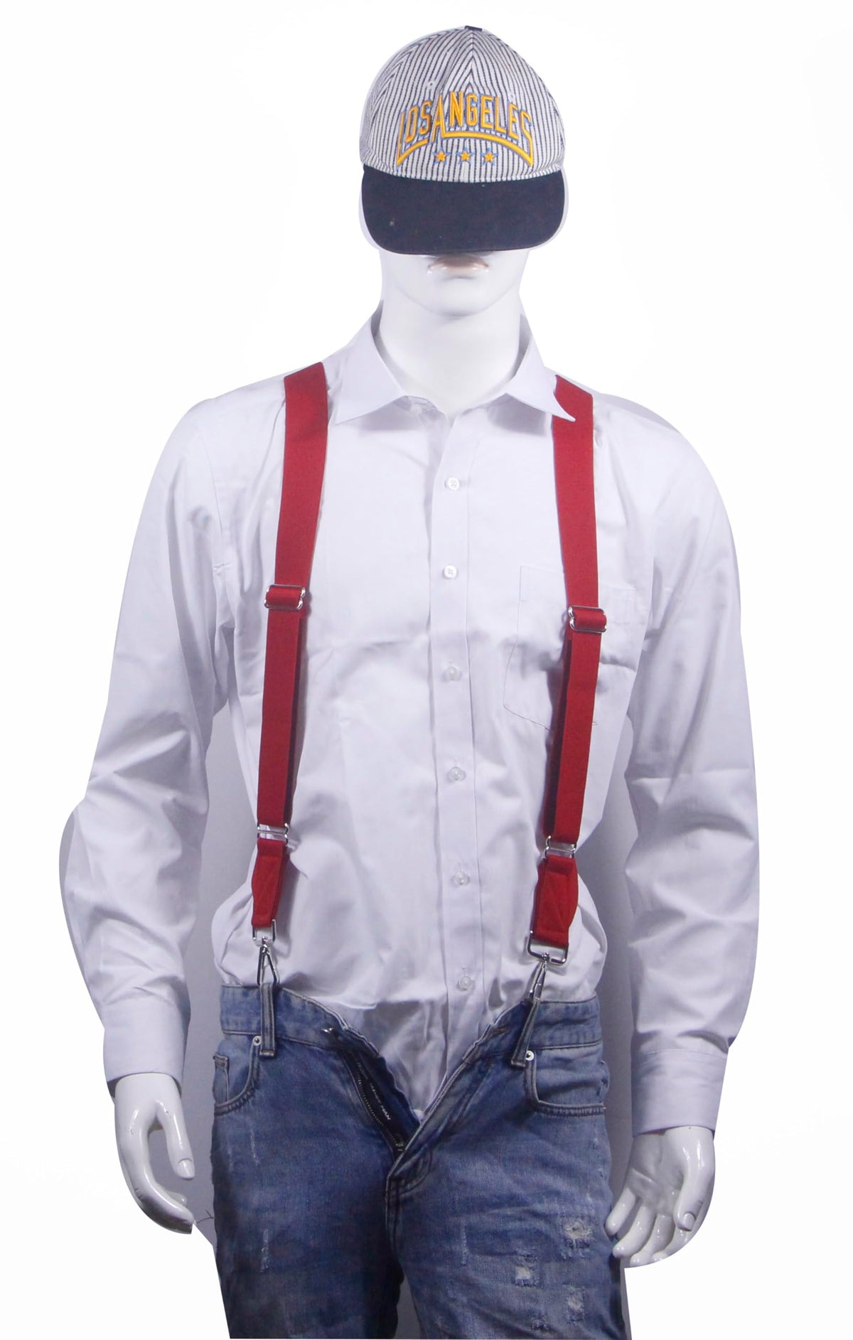 Cedrainy Men’s Suspenders Swivel Hooks X Back Susspenders with 2 Heavy Duty Braces Belt Snaps Loops