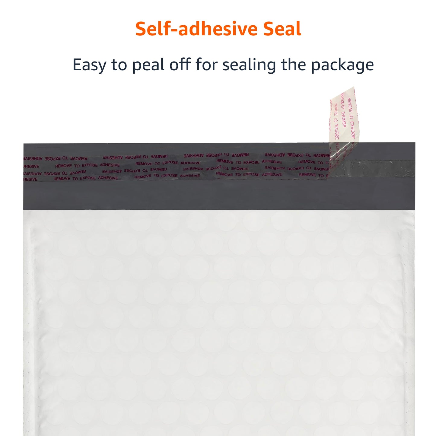 Amazon Basics Poly Bubble Mailer, 8.5" x 12" (Internal Size 8.25" x 11"), Self-Seal, 100-Pack, White/Grey