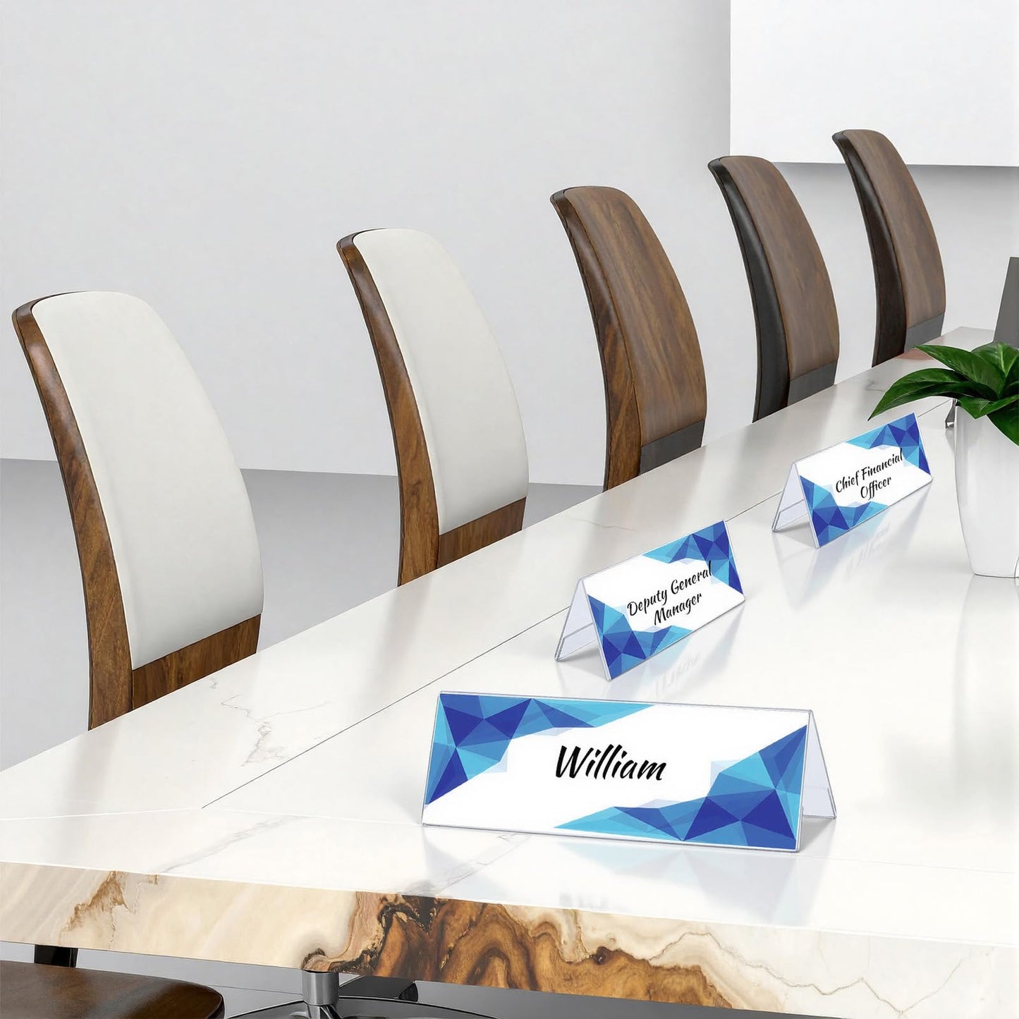 12 Pack Acrylic Name Plates for Desks, 3x8.5 Clear Tent Nameplate Display for Office Conference, Thickness: 2.1mm, Single Weight: 110g Reusable Name Tent Holder for Business Event