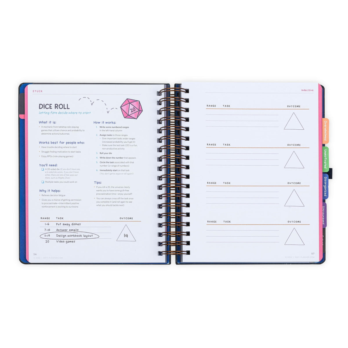 The Anti-Planner: How to Get Stuff Done When You Don't Feel Like It--Clean Edition, No Dates or Calendars ADHD activity planner for adults women kids, adhd tools, productivity planner