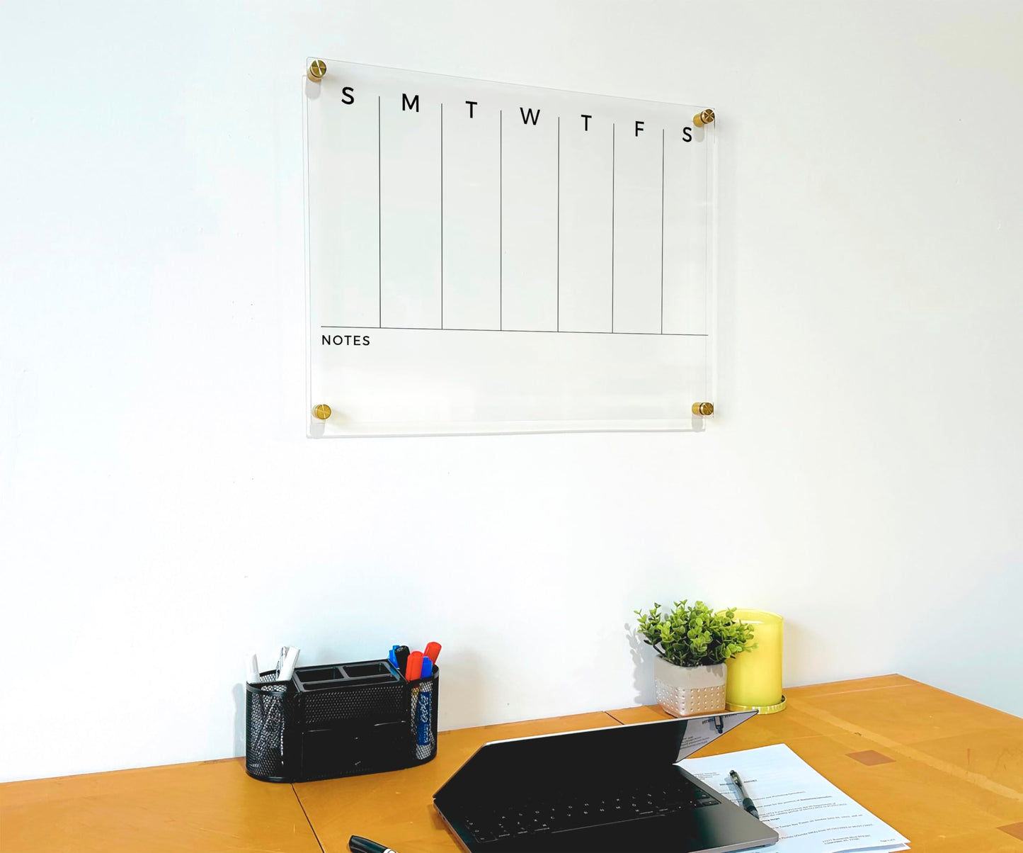 WEEKLY Wall Board Acrylic Calendar - Personalized Planner 2026, Personalized Dry Erase Board, Horizontal Wall Monthly and Weekly Calendar, New Home Gift, Housewarming Gift, Goals, To Do