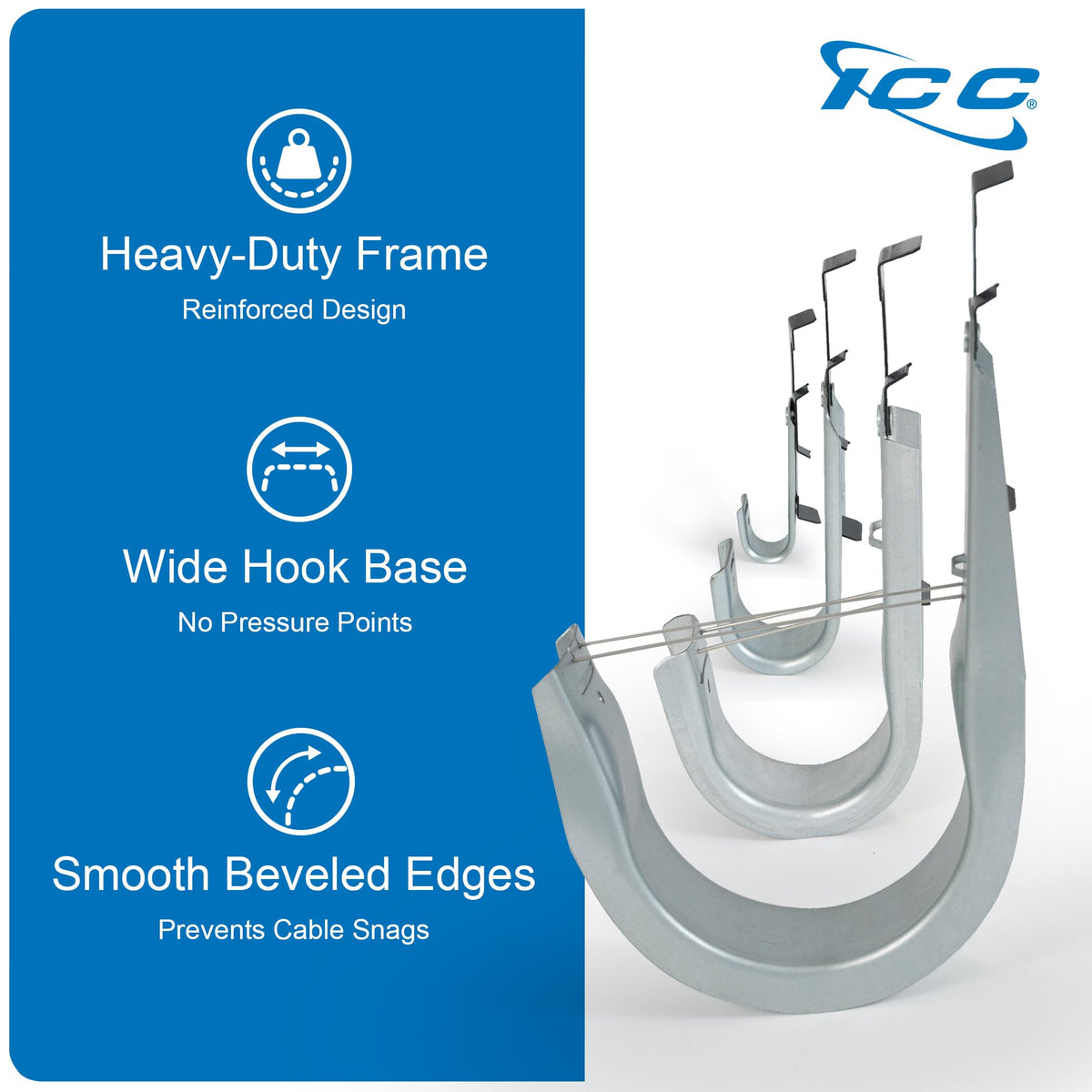 ICC-J-Hook with Batwing- 3/4in- 25 PK