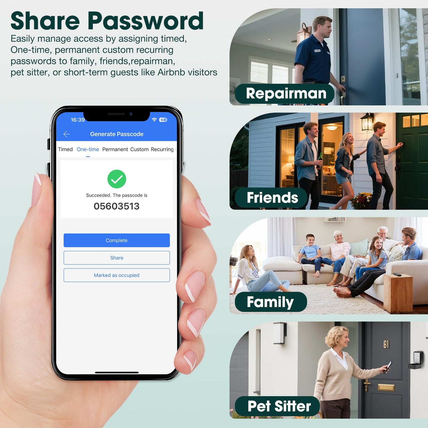 Thlevel Smart Key Lock Box Electronic Bluetooth Lock Box with TTLOCK APP Control & PIN Code Types,Share eKey Lock Box for Airbnb Realtor House Office with Removable Shackle