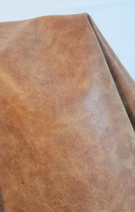 NAT Leathers | Blonde Crazy Horse Soft Faux Vegan Leather PU | 1 Yard Cut by