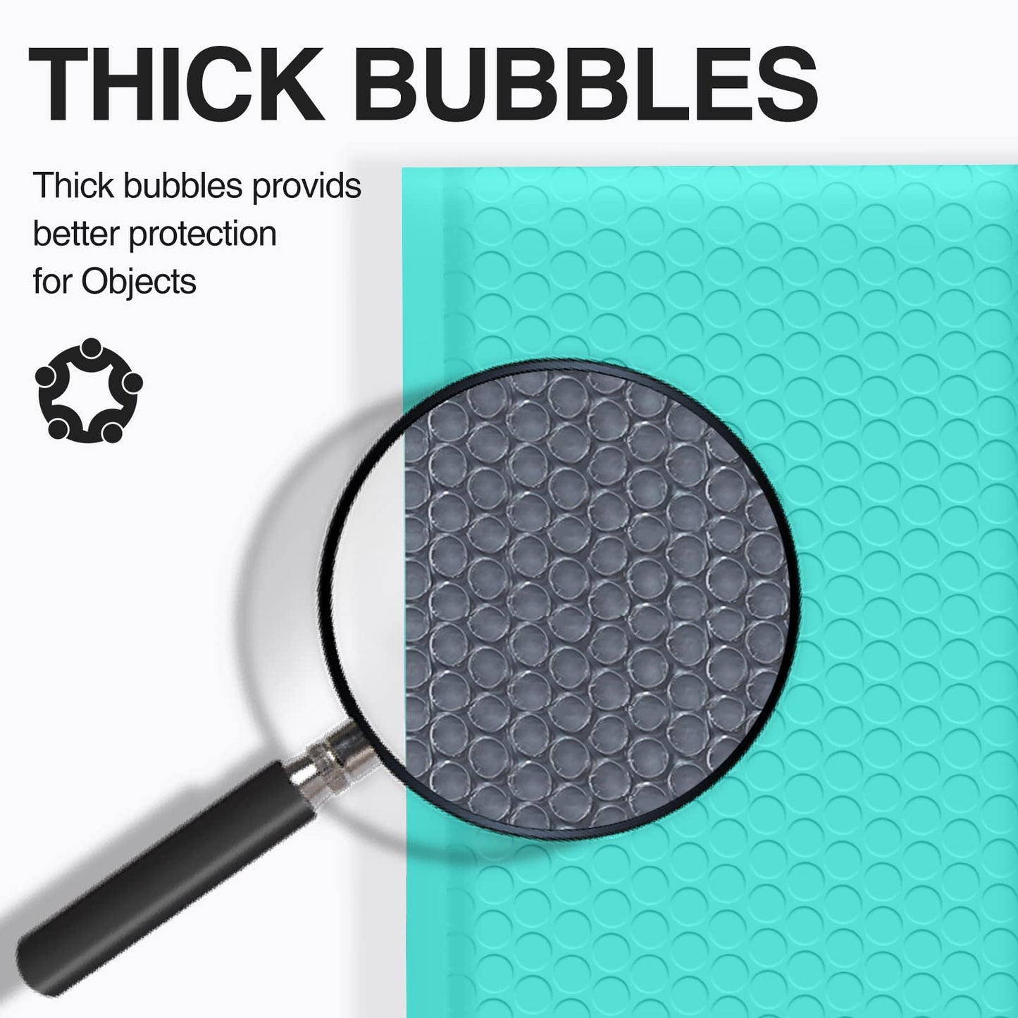 UCGOU Bubble Mailers 6x10 Inch Teal 25 Pack Usable Size 6x9" Padded Envelopes Small Business Mailing Packages Opaque Self Seal Adhesive Waterproof Boutique Shipping Bag for Jewelry Makeup Supplies #0
