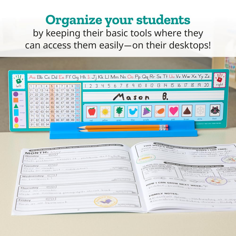 Really Good Stuff 6PK Desktop Prop and Park Station with Adhesive Grip and Separate Components for Optimal Storage