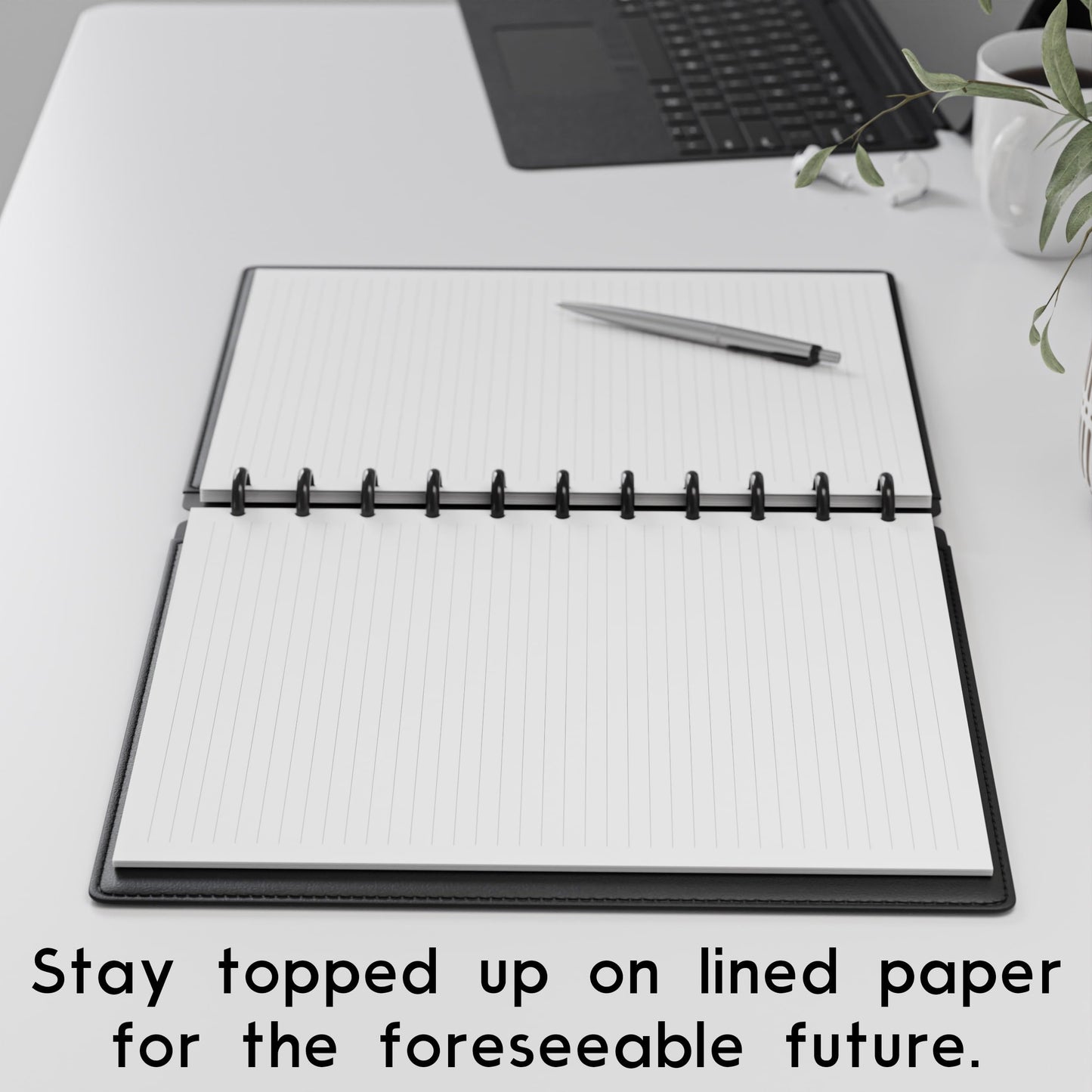 Discbound Letter Size Lined Paper Refill, 250 Sheets (500 Pages), 8.5 in x 11 in, 100 GSM, 11 Disc Notebooks