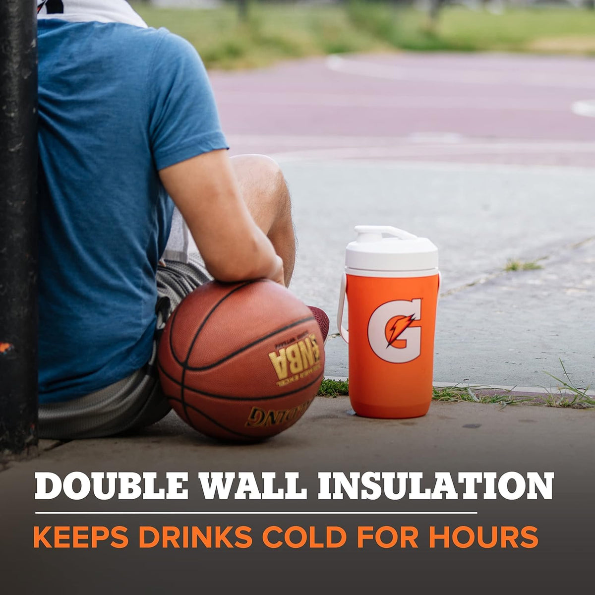 Gatorade Half Gallon Cooler Jug, Sports Hydration Jug, BPA-Free, 64oz, Double Wall Insulation