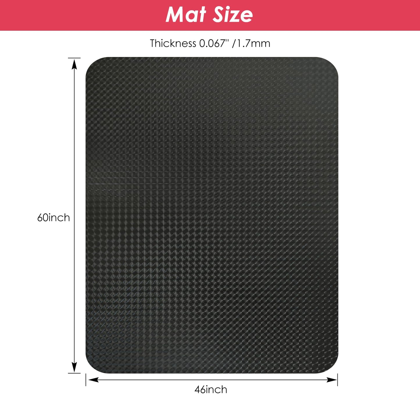 Vicwe Gaming Chair Mat for Hardwood Floor, 60"×46" Large Office Chair Mat, PVC Computer Chair Mats, Easy Glide, Floor Protector for Rolling Chair-Black