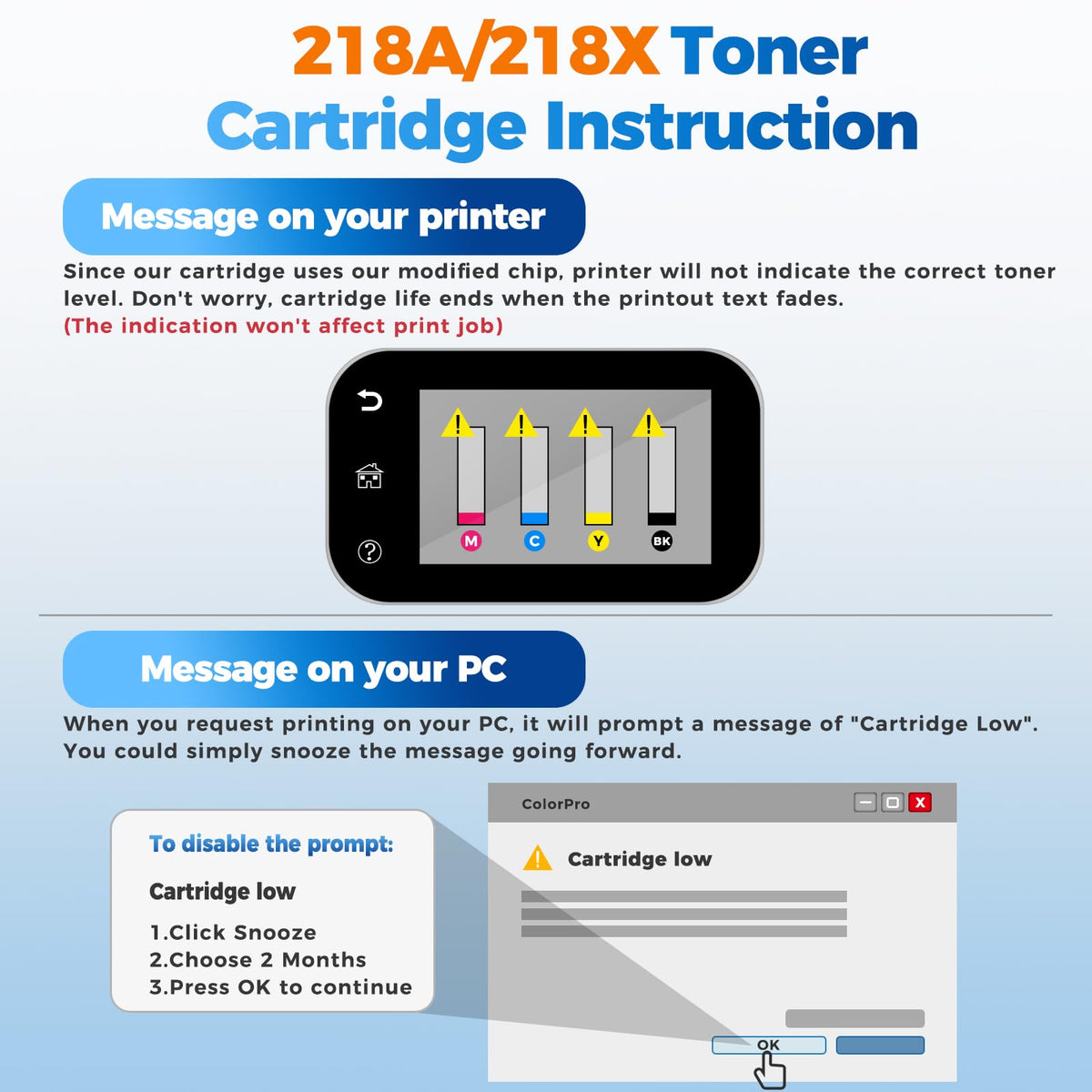 218X Toner Cartridges 4 Pack Color Laser Jet Pro 3201, MFP 3301 (with CHIP) Compatible for HP 218X 218A Toner Cartridge | HP218X HP218A Works with Color Laser Pro 3201dw MFP 3301fdw 3301sdw 3301cdw
