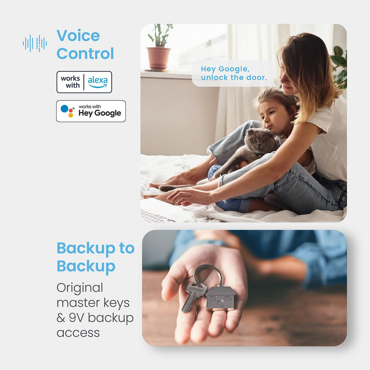 Lockly Secure Pro Smart Deadbolt Lock — Fingerprint Keyless Entry, PIN Genie® Patented Keypad, up to 99 Fingerprints, up to 33 Access Codes, Wi-Fi Hub Included, ANSI Grade 1, Alexa & Google Compatible