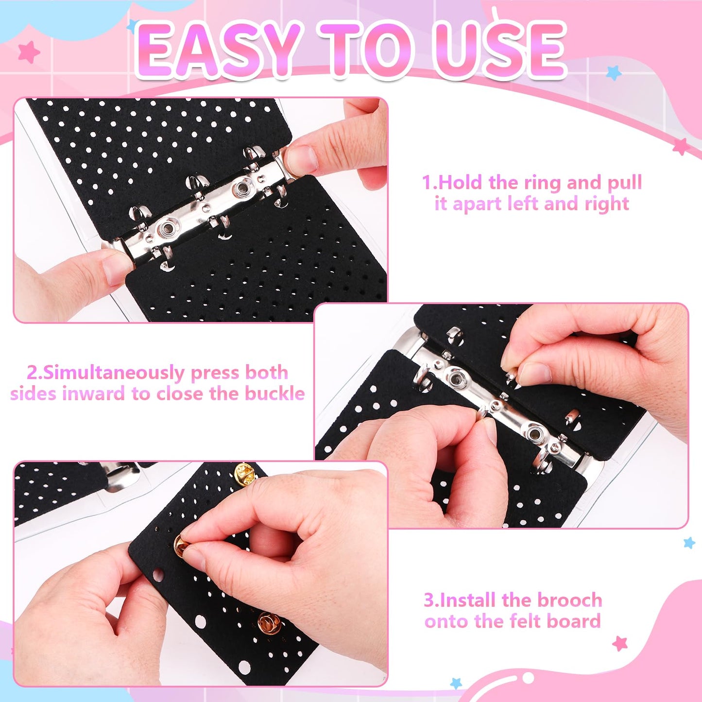 HCEWSBFD 2 Pcs Mini Pin Binder for Collectors A5 Enamel Pin Display Book Gift Portable Travel Pin Trading Books Clear PVC Binder Holder with 12 Page Display Boards Organizer for Travel Collectors