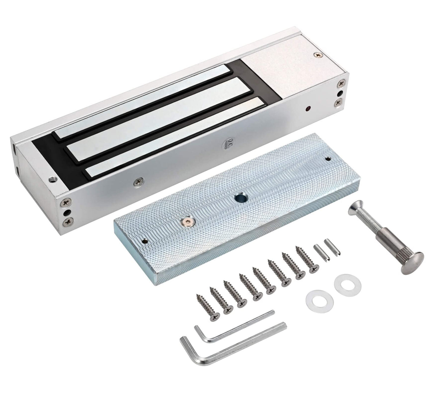 Door Access Control System 1200lbs Magnetic Lock Kit with ZL Bracket 4 Remote Controls Stainless Steel Exit Button
