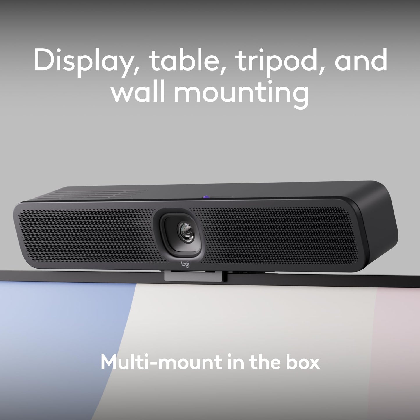 Logitech MeetUp 2 All-in-One USB Conference Room Camera, Compact Video Bar with Built-in AI Features, Works with Microsoft Teams, Zoom Rooms, Google Meet, and More,Color-Graphite.