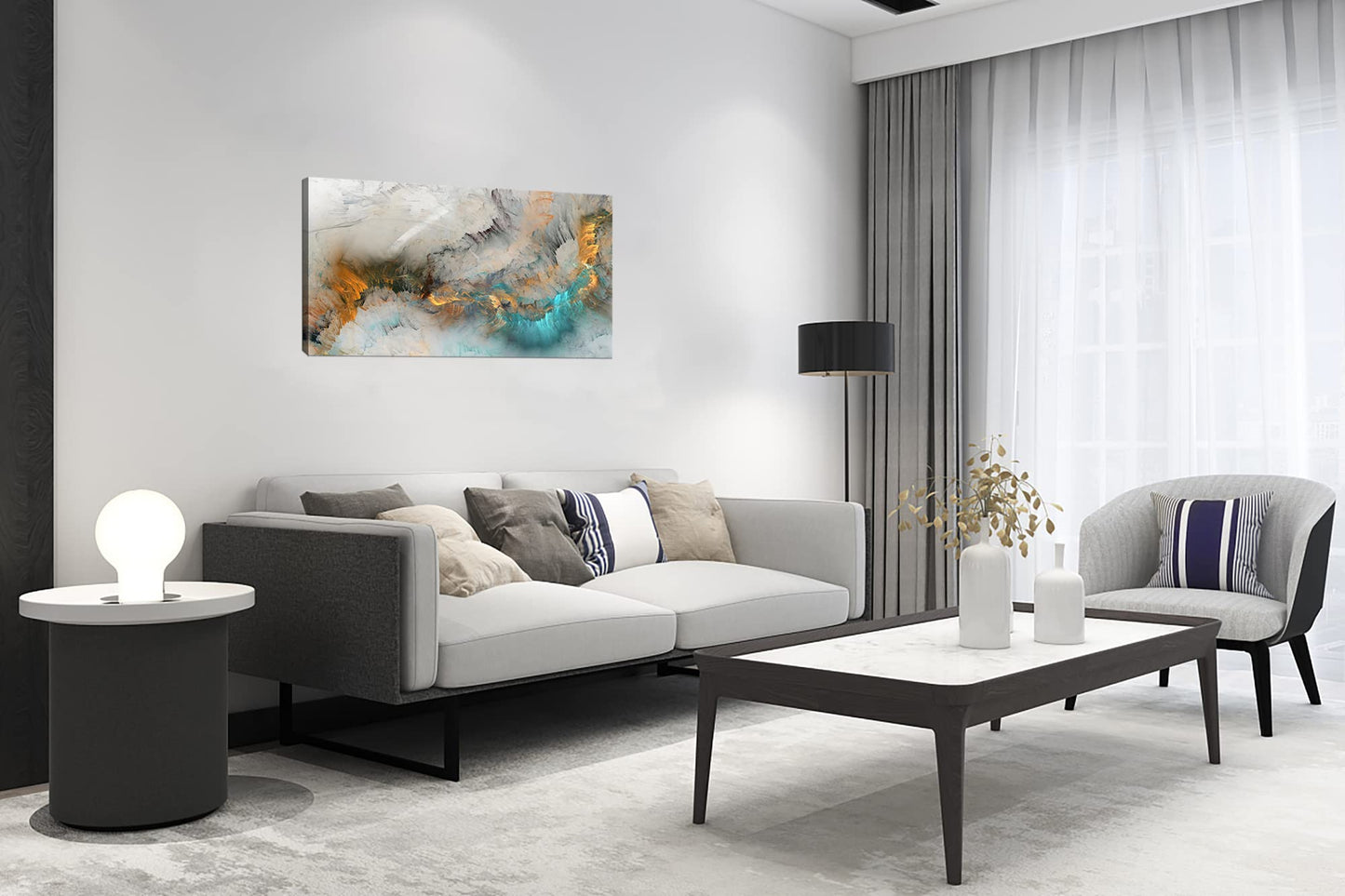 XXMWallArt FC3275 Abstract Canvas Wall Art Fancy Paint Canvas Print Painting Artwork for Living Room Bedroom Kitchen Home and Office Wall Decor