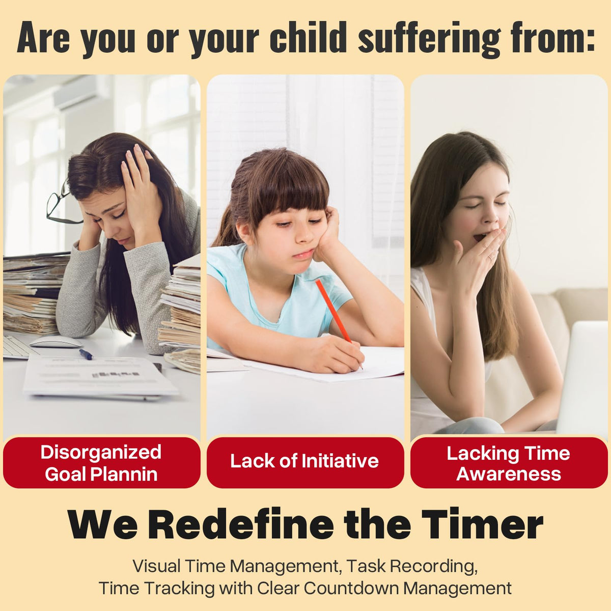 Visual Timer for Kids with 99 Minute Countdown, ADHD Timer with Planning Board, Daily Chore Board-Checklist for Autism, Silence Timer for Students