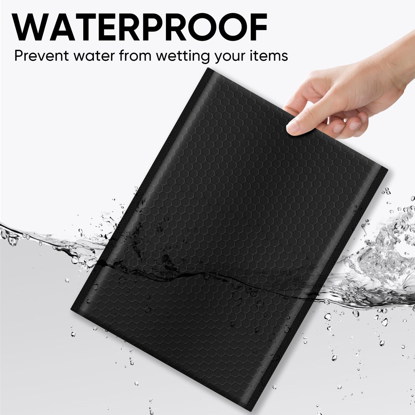 CHMI Black Bubble Mailers 8.5 x 12 Inch 90 Pack, Usable Size 8.25X12 Inch Poly Mailers,Mailing Envelopes,Shipping Mailer，Opaque Self Seal Adhesive Waterproof Bags for Packaging and Shipping.