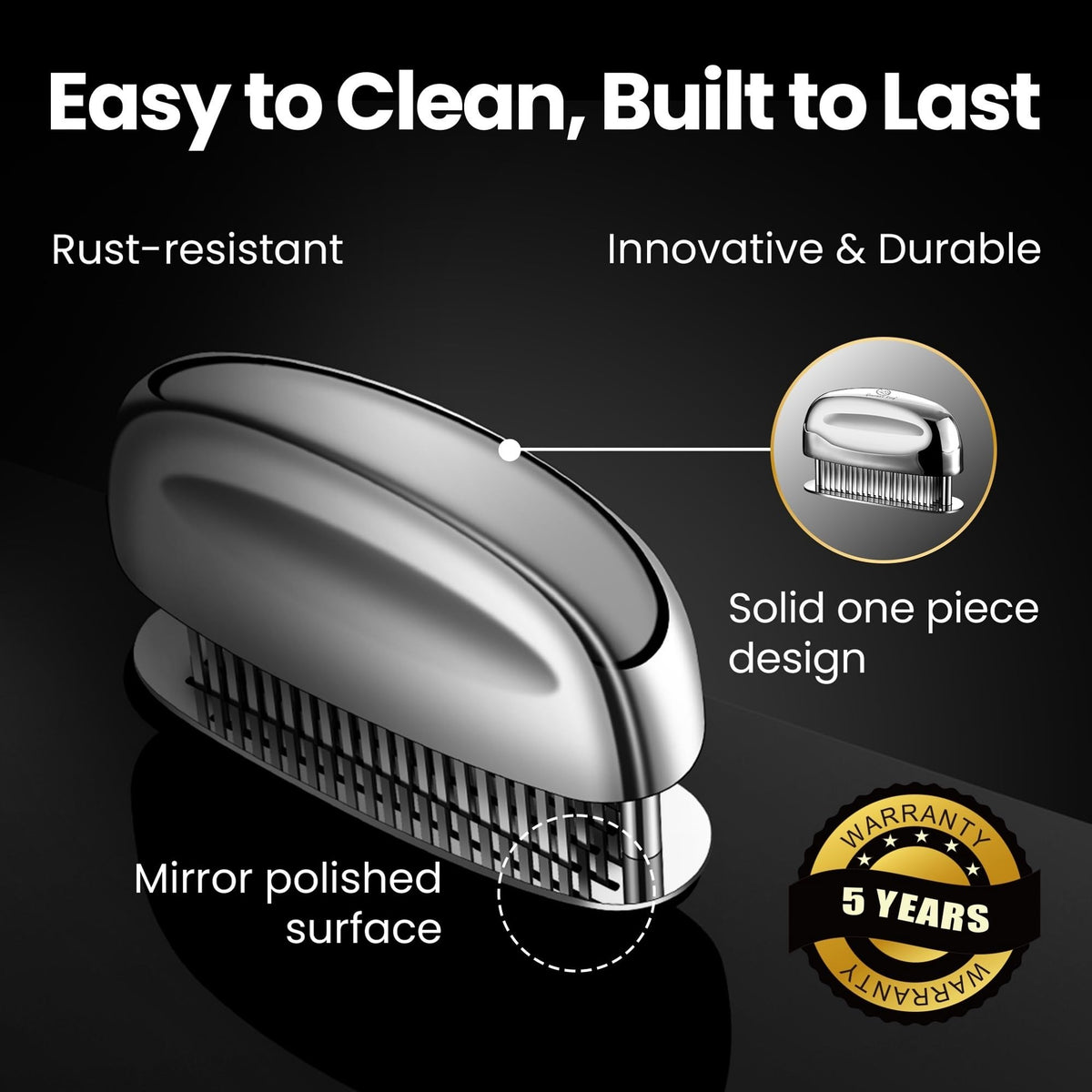 Meat Tenderizer Tool - Hand Held Blade Tenderizer for Meat - Ultra Sharp Needle Blades 100% Stainless Steel - Heavy Duty Kitchen Gadgets - Cooking Gadgets for Tenderizing Chicken, Steak, Veal, BBQ