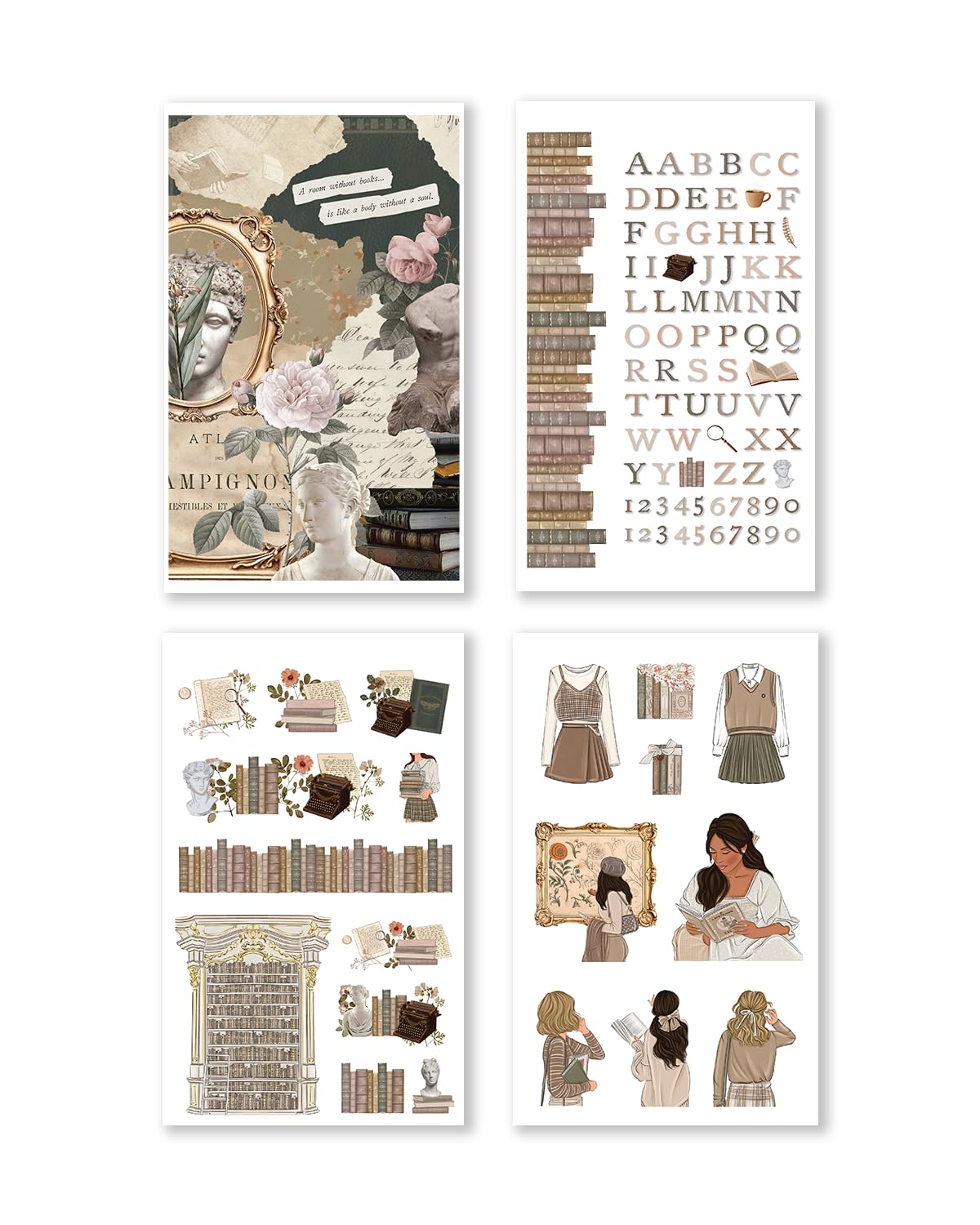 Rongrong Bookworm Planner Stickers Book Volume 3 Theme for Planners, Calendars, Journals – Perfect for Book Lovers – Scrapbook Accessories – 24 Pages