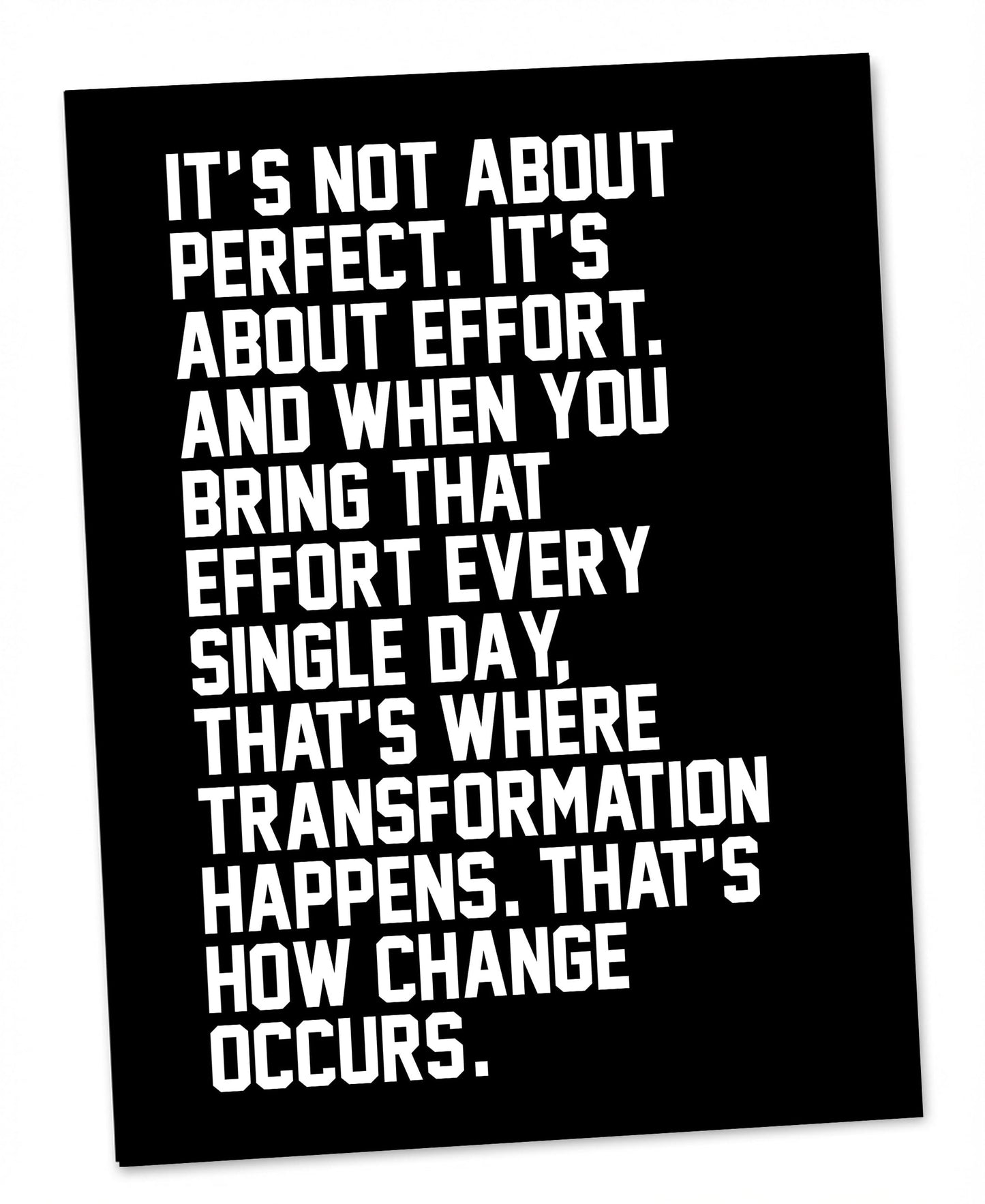 Motivational Wall Art 8x10 – Effort Quote Inspirational Poster for Gym, Office & Classroom – Daily Motivation Print for Weight Loss, Sobriety & Growth Mindset – Unframed, Made in USA