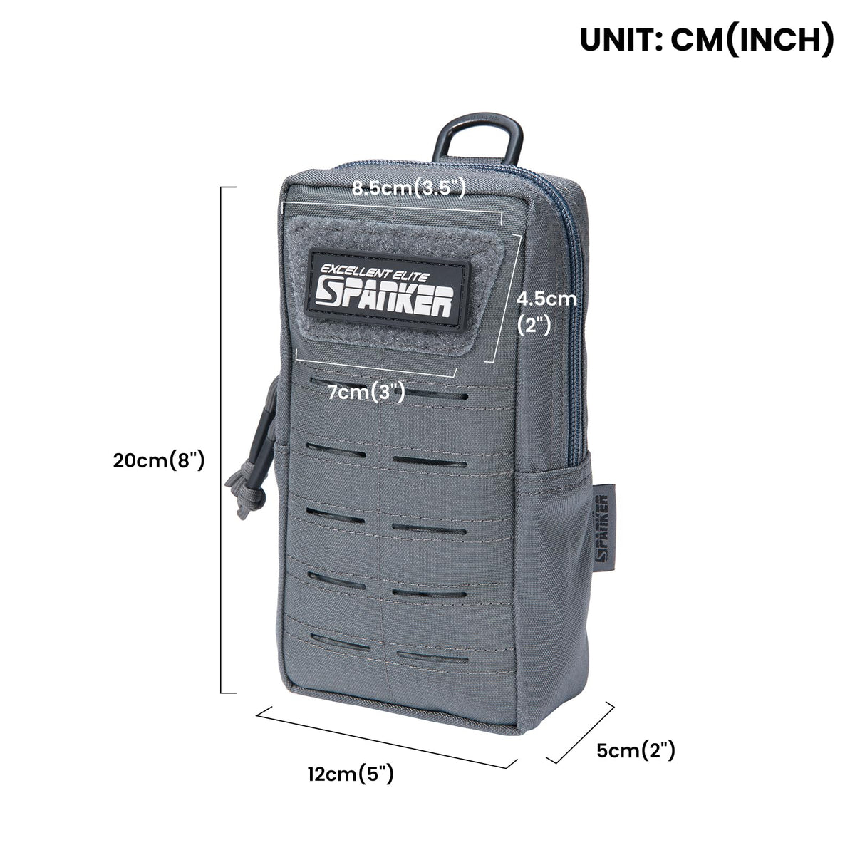 EXCELLENT ELITE SPANKER Tactical MOLLE Pouch EDC Utility Pouches Gadget Organizer Phone Holder Waist Bag Tool Pouch(Grey)