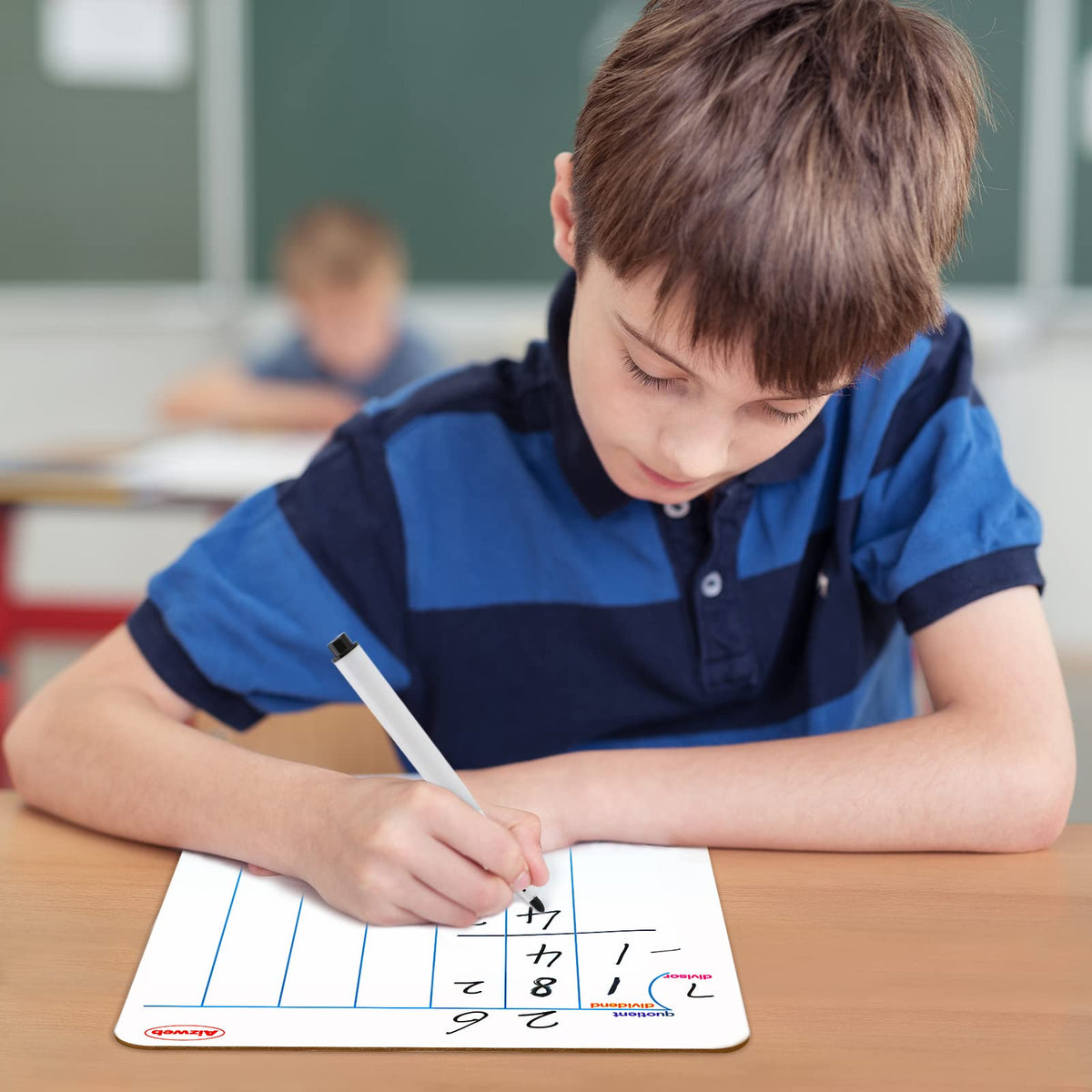 Dry Erase Long Division White Board,9 x 12 Multi-Digit Computation Double-Sided Dry Erase Board,Math Manipulatives Whiteboard for Students,Classroom and Home,Small White Board(Division)
