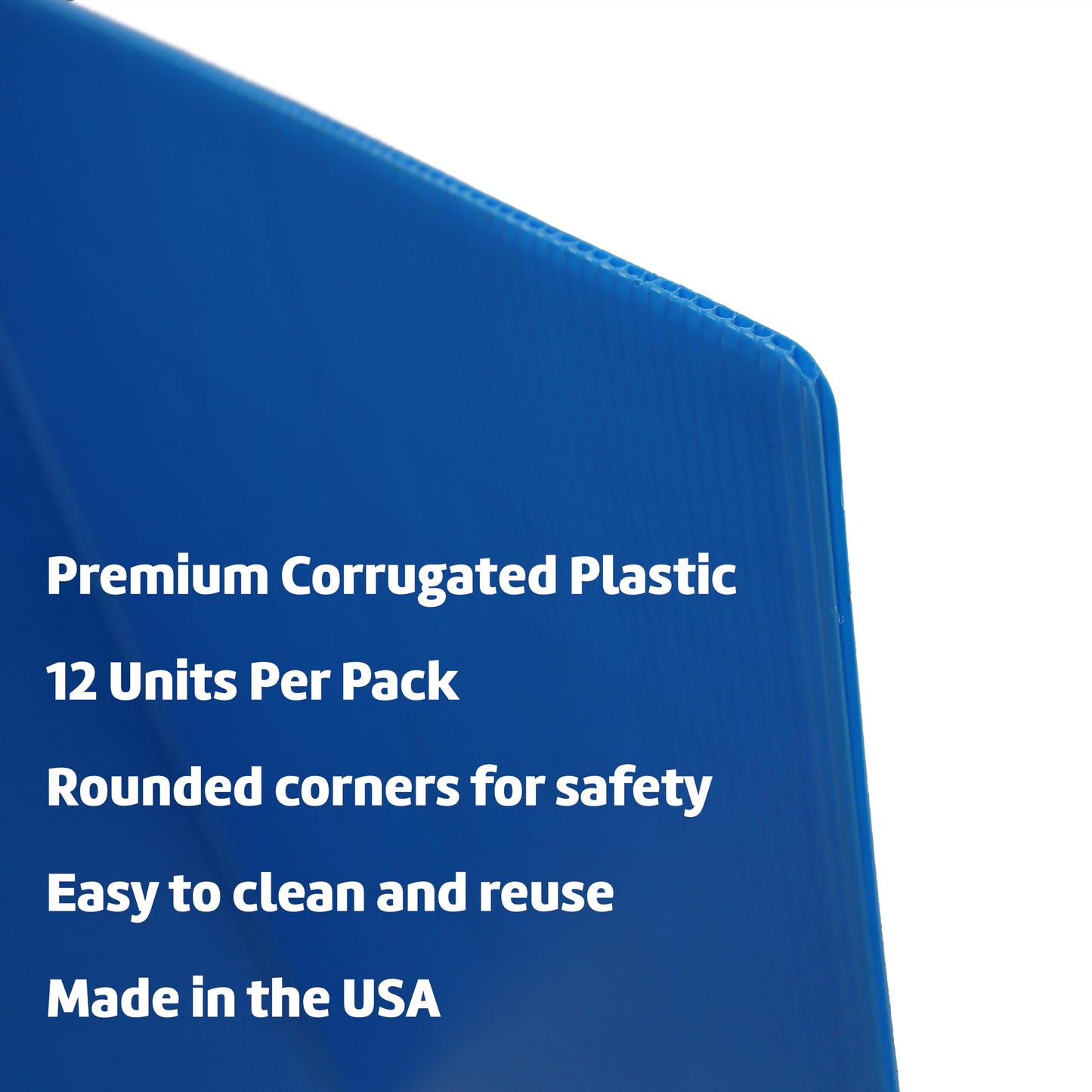 Flipside Products 18”x 46.5” Blue Plastic Study Carrel, Privacy Boards, Premium Corrugated Plastic, Student Privacy and Focus Booth for The Classroom, Desk Divider Cubby for Tests, Made in USA 12 Pack
