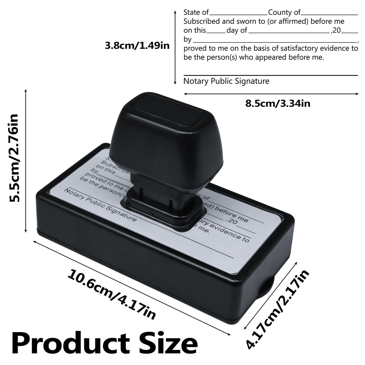 Notary Stamps,Self-Inking Notary Jurat Stamp, Acknowledgement Notary Seals for Public Supplies and Office Use,Notary Supplies That are Easy to Store