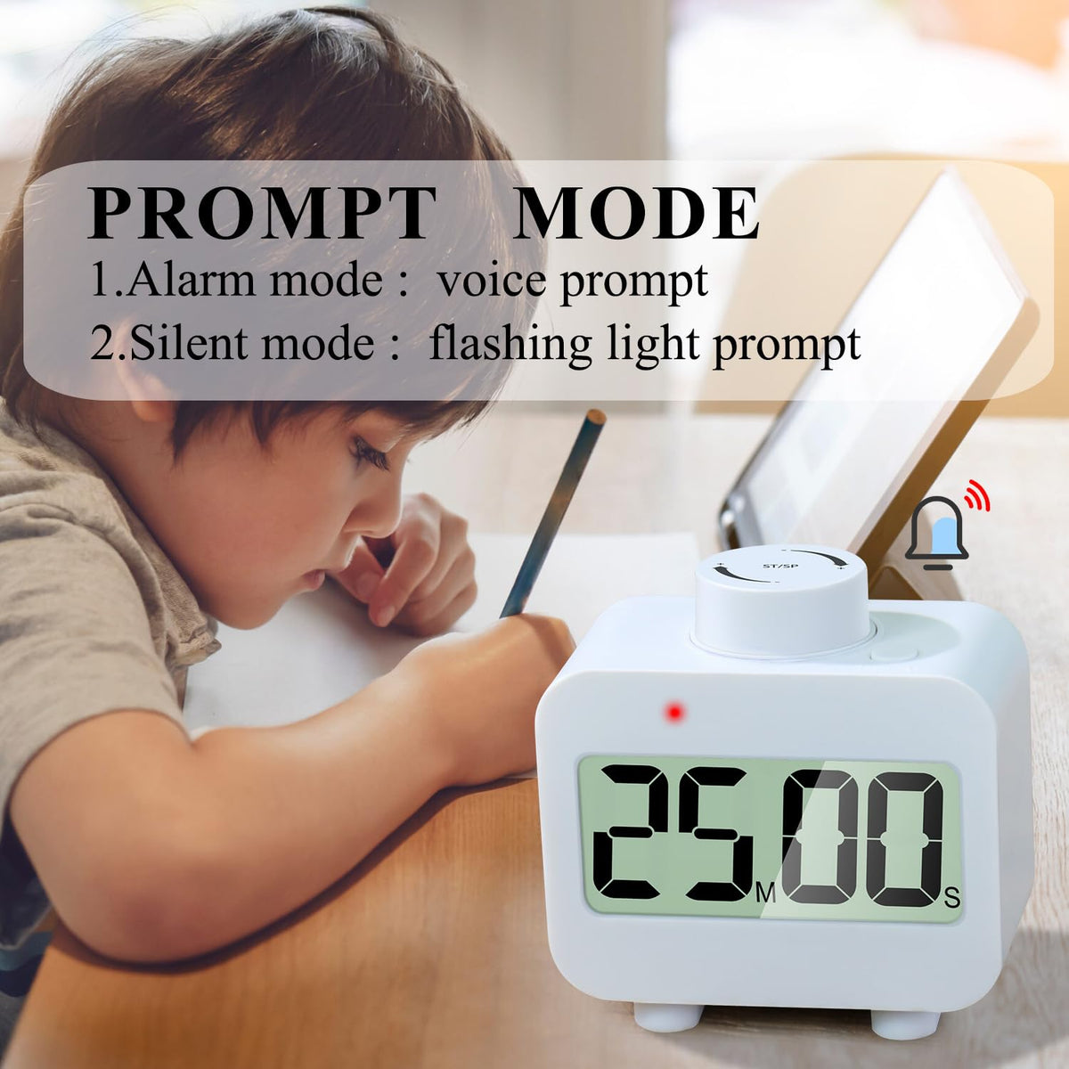 FesOuma Digital Timers, Digital Kitchen Timer for Cooking,Countdown Countup Timer for Classroom,Gym Timer Fitness with Knob Rotating,Quick Memory Presets, Automatic Standby