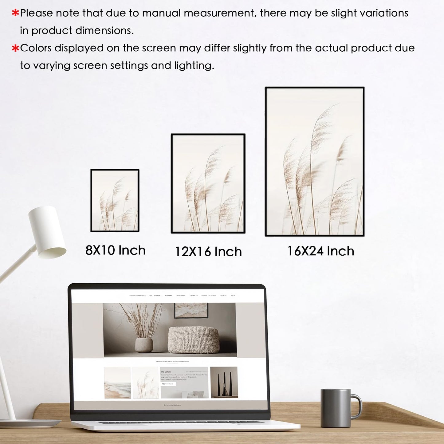 FEOFTIE Neutral Wall Art Beige Poster Modern Minimalist Canvas Printing Beige Wall Art Neutral Poster Line Art Canvas Boho Art Nordic Prints for Living Room Bedroom Office 16x24Inchx3 Unframed